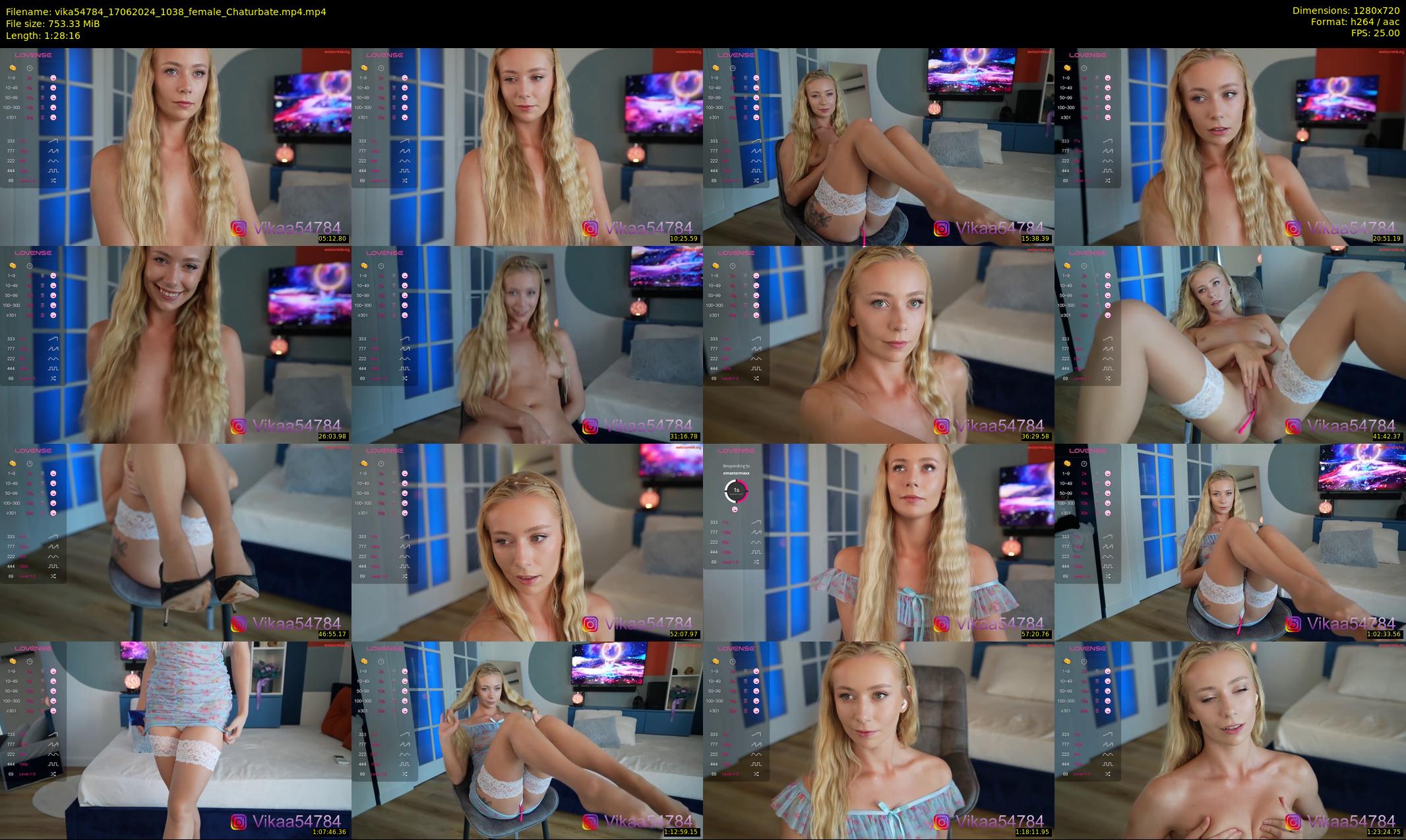 vika54784 — 89 minute Chaturbate female cam show recording, 720p, Jun 17, 2024