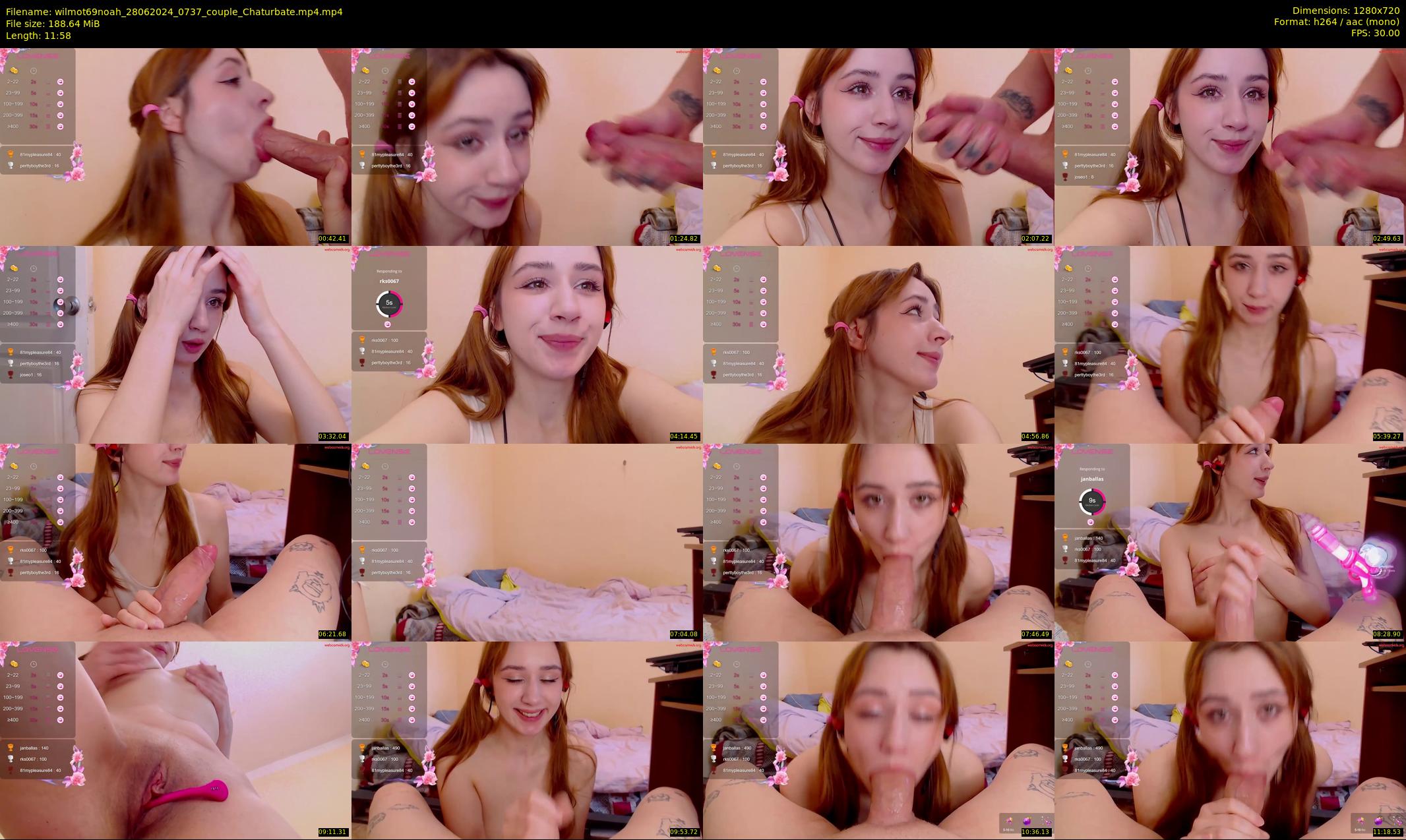 wilmot69noah — 12 minute Chaturbate couple cam show recording, 720p, Jun 28, 2024