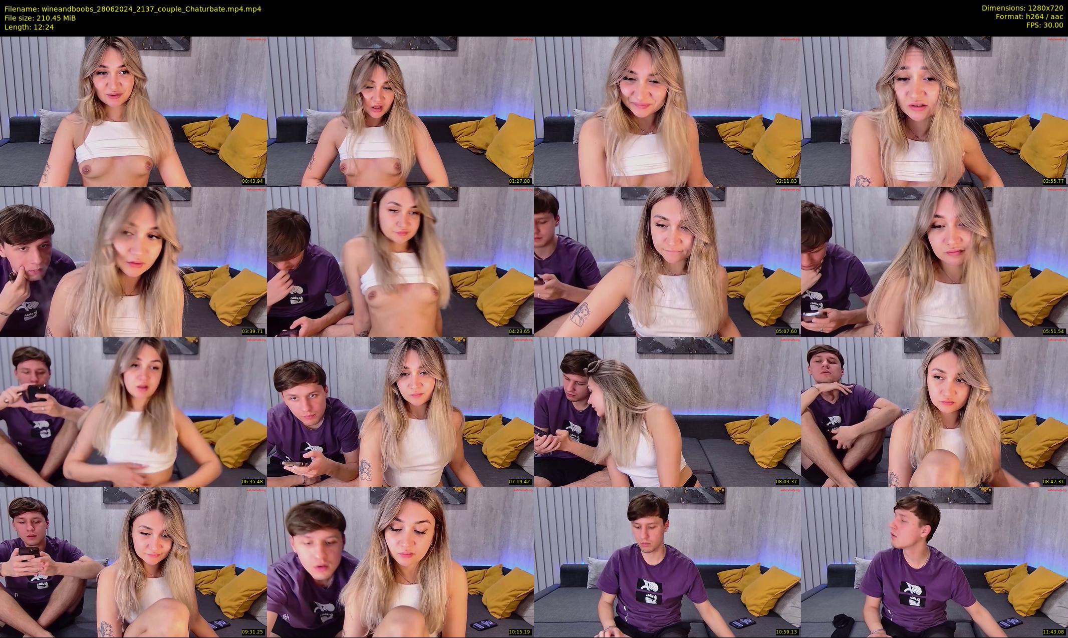 wineandboobs — 13 minute Chaturbate couple cam show recording, 720p, Jun 28, 2024