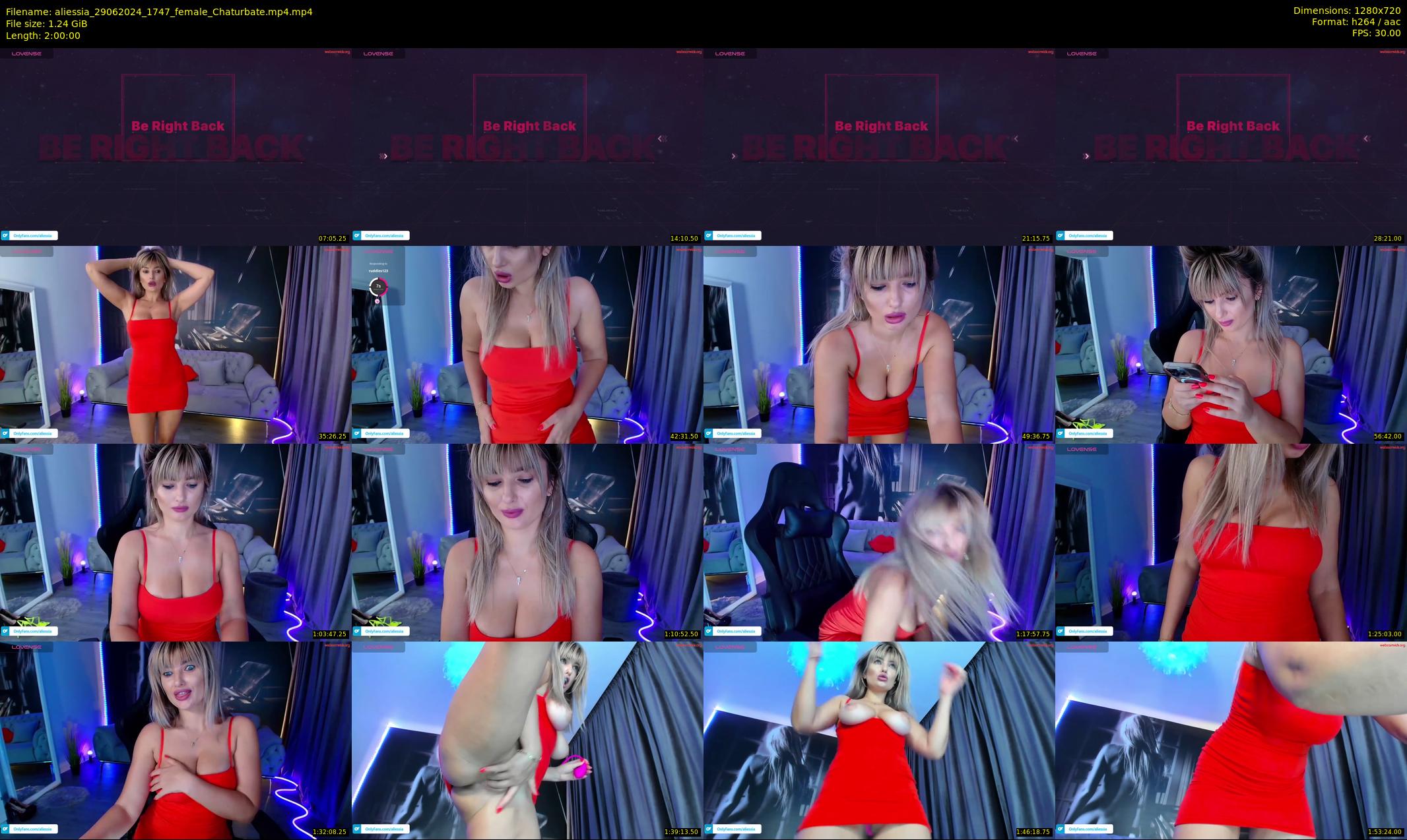 aliessia — 120 minute Chaturbate female cam show recording, 720p, Jun 29, 2024