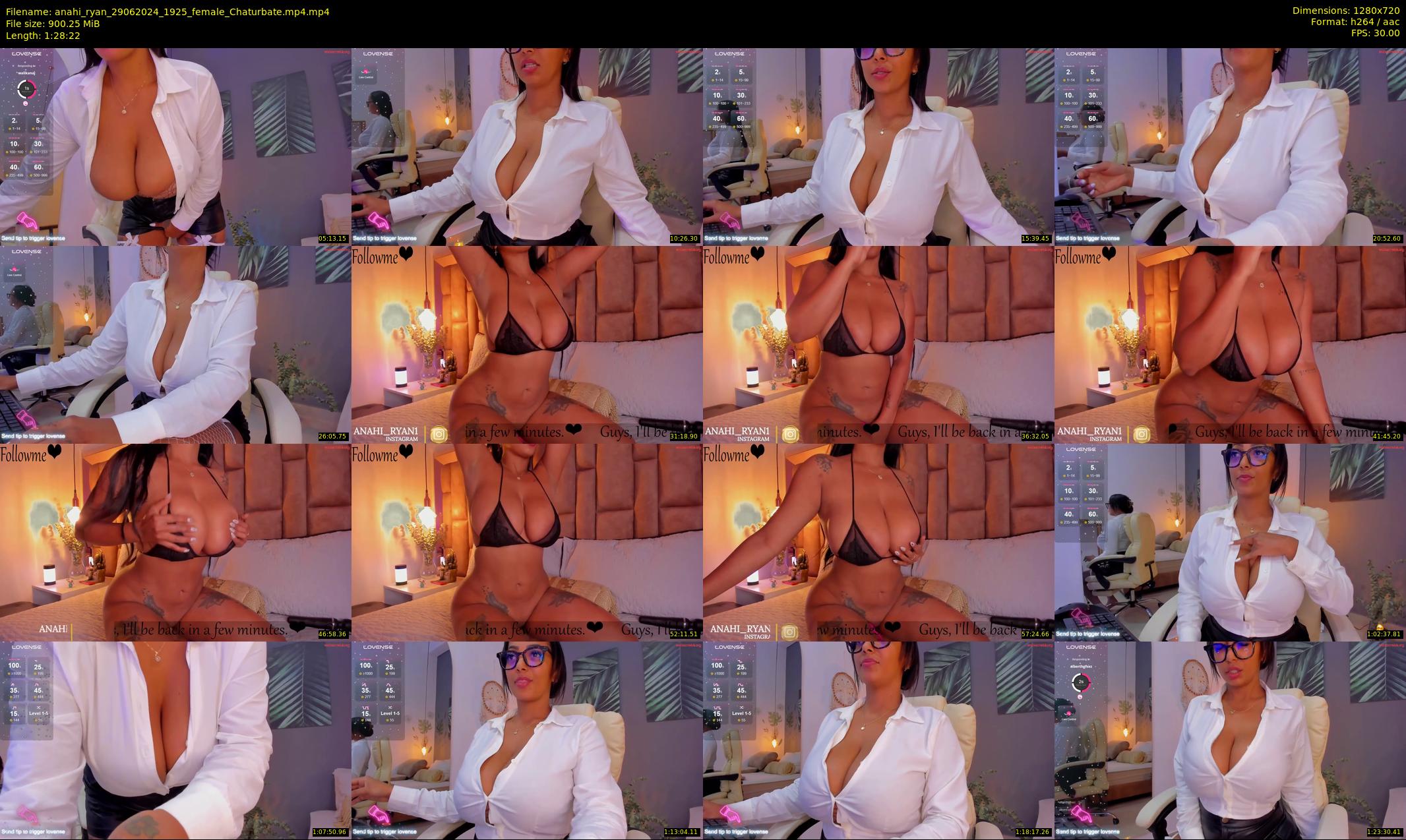 anahi_ryan — 89 minute Chaturbate female cam show recording, 720p, Jun 29, 2024