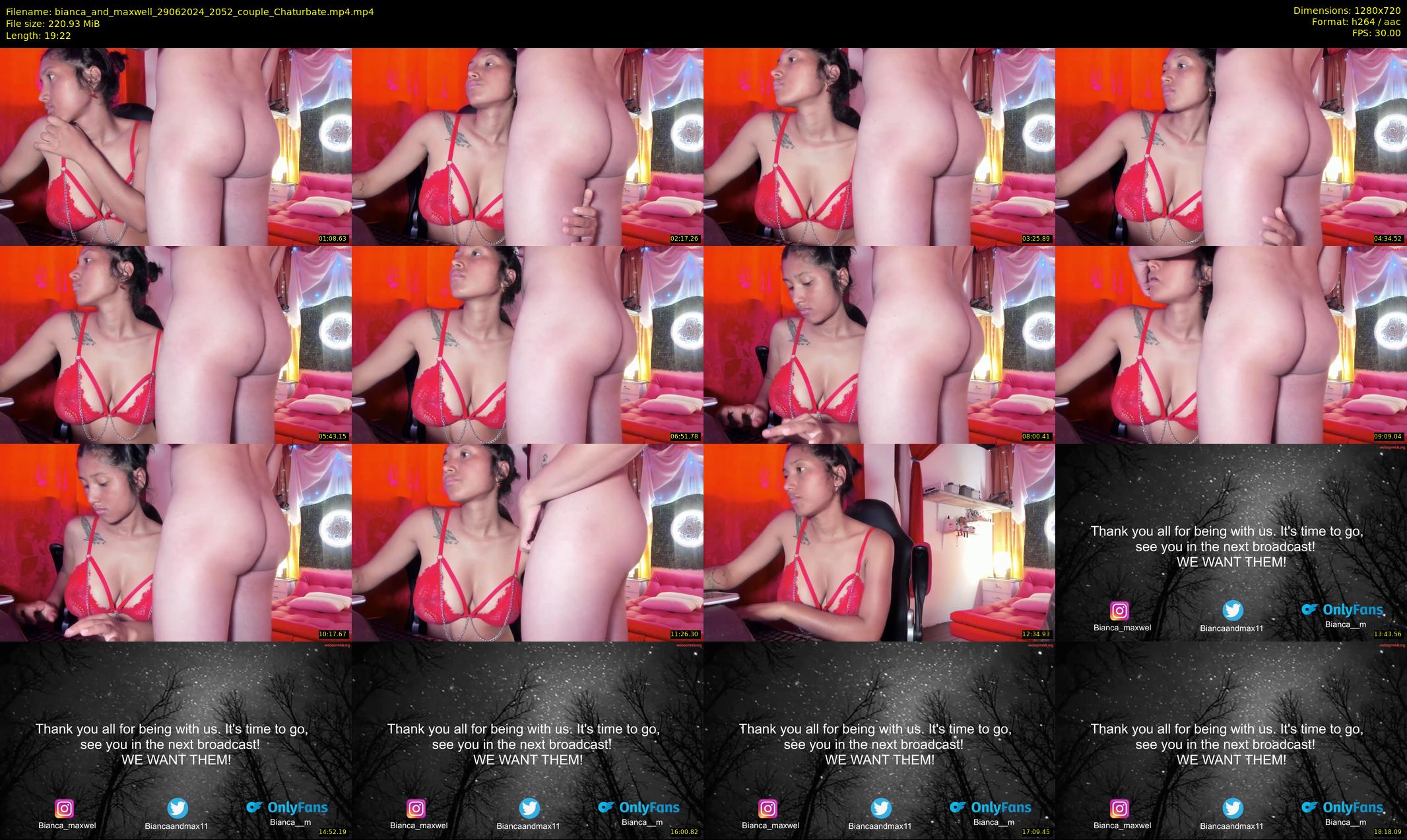 bianca_and_maxwell — 20 minute Chaturbate couple cam show recording, 720p, Jun 29, 2024
