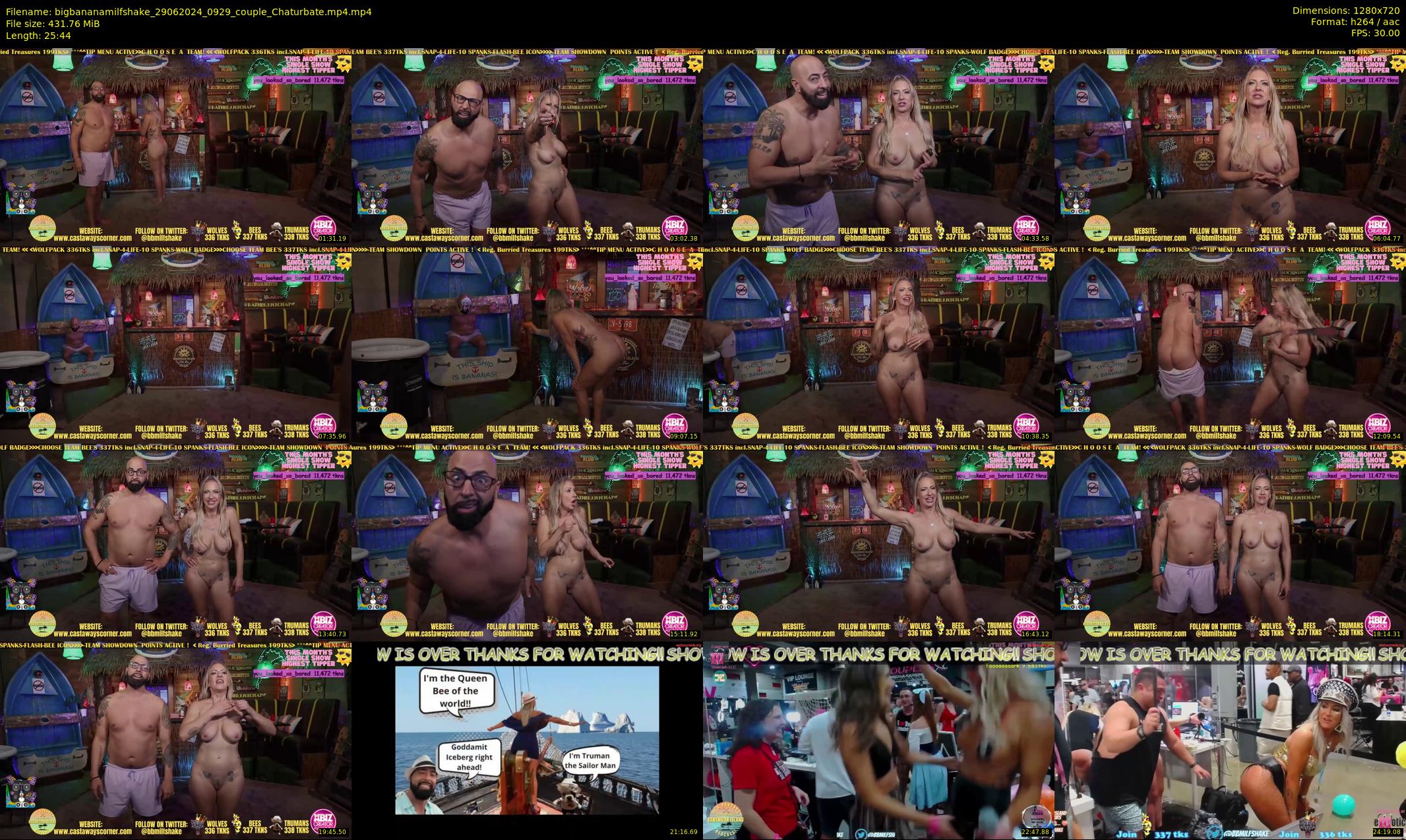 bigbananamilfshake — 26 minute Chaturbate couple cam show recording, 720p, Jun 29, 2024