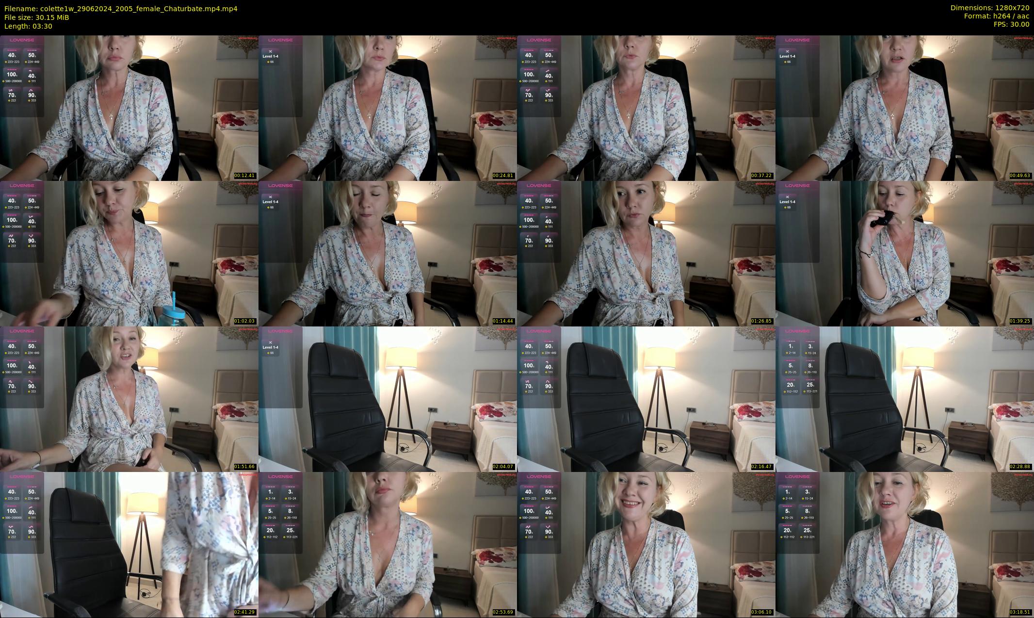 colette1w — 4 minute Chaturbate female cam show recording, 720p, Jun 29, 2024