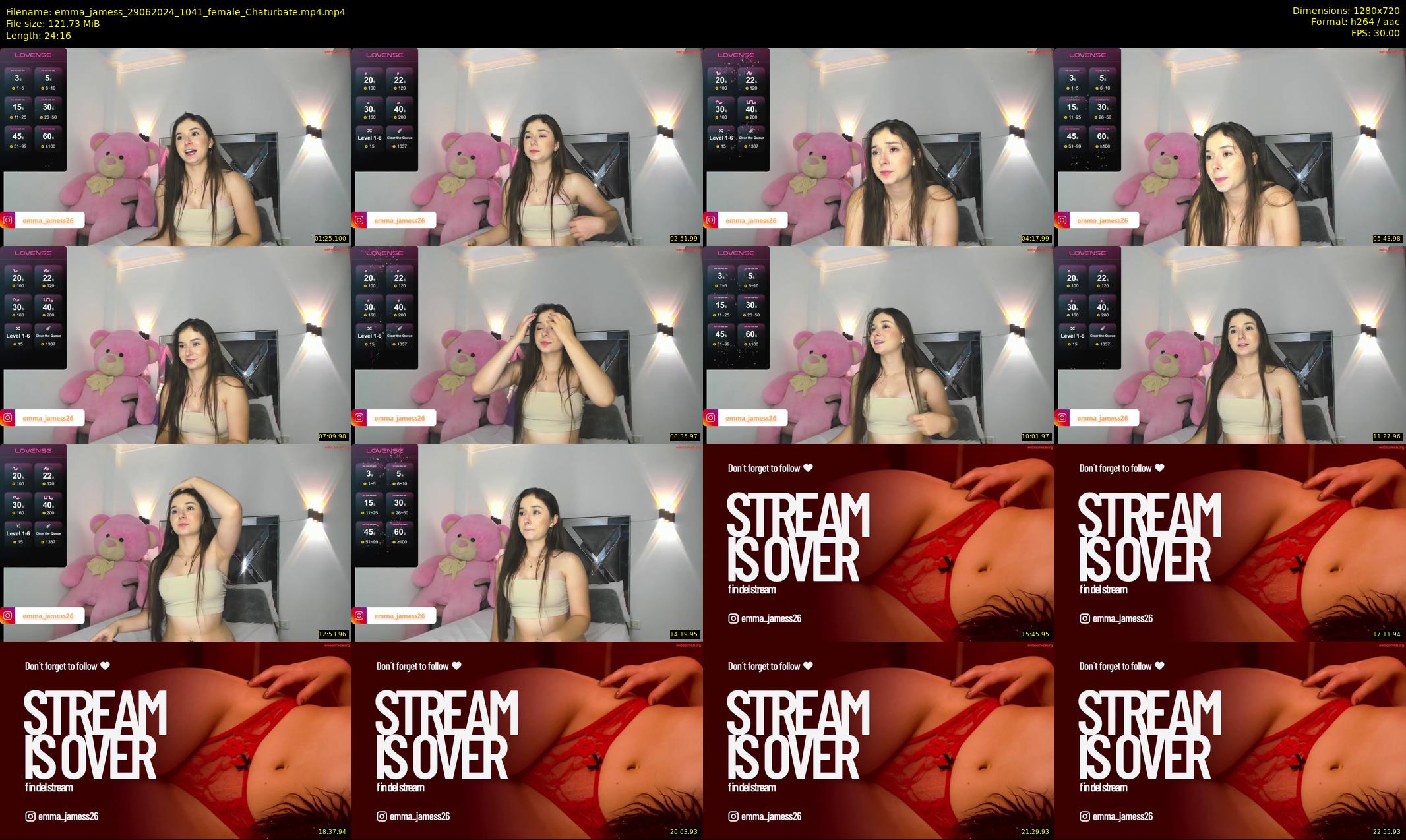 emma_jamess — 25 minute Chaturbate female cam show recording, 720p, Jun 29, 2024