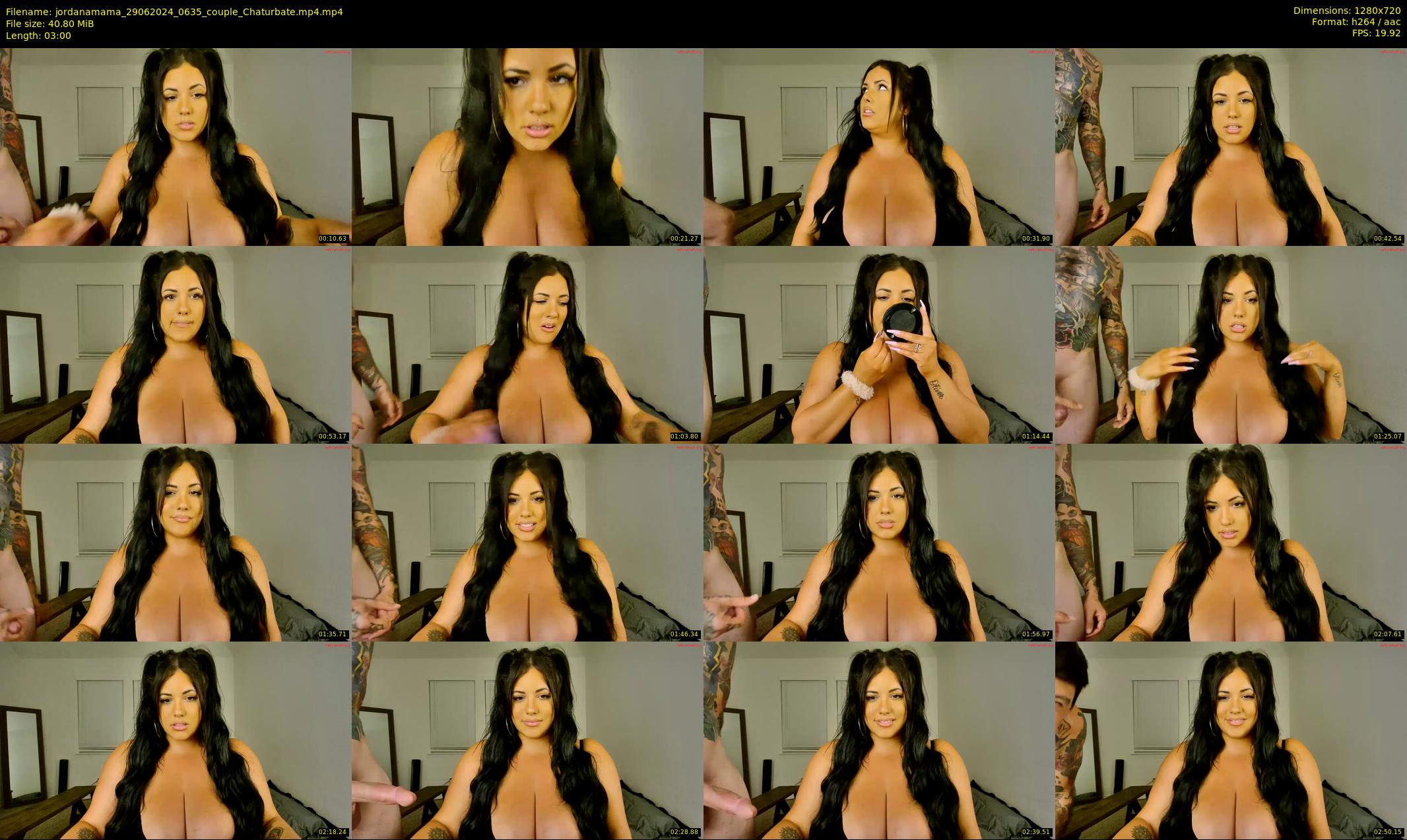jordanamama — 3 minute Chaturbate couple cam show recording, 720p, Jun 29, 2024
