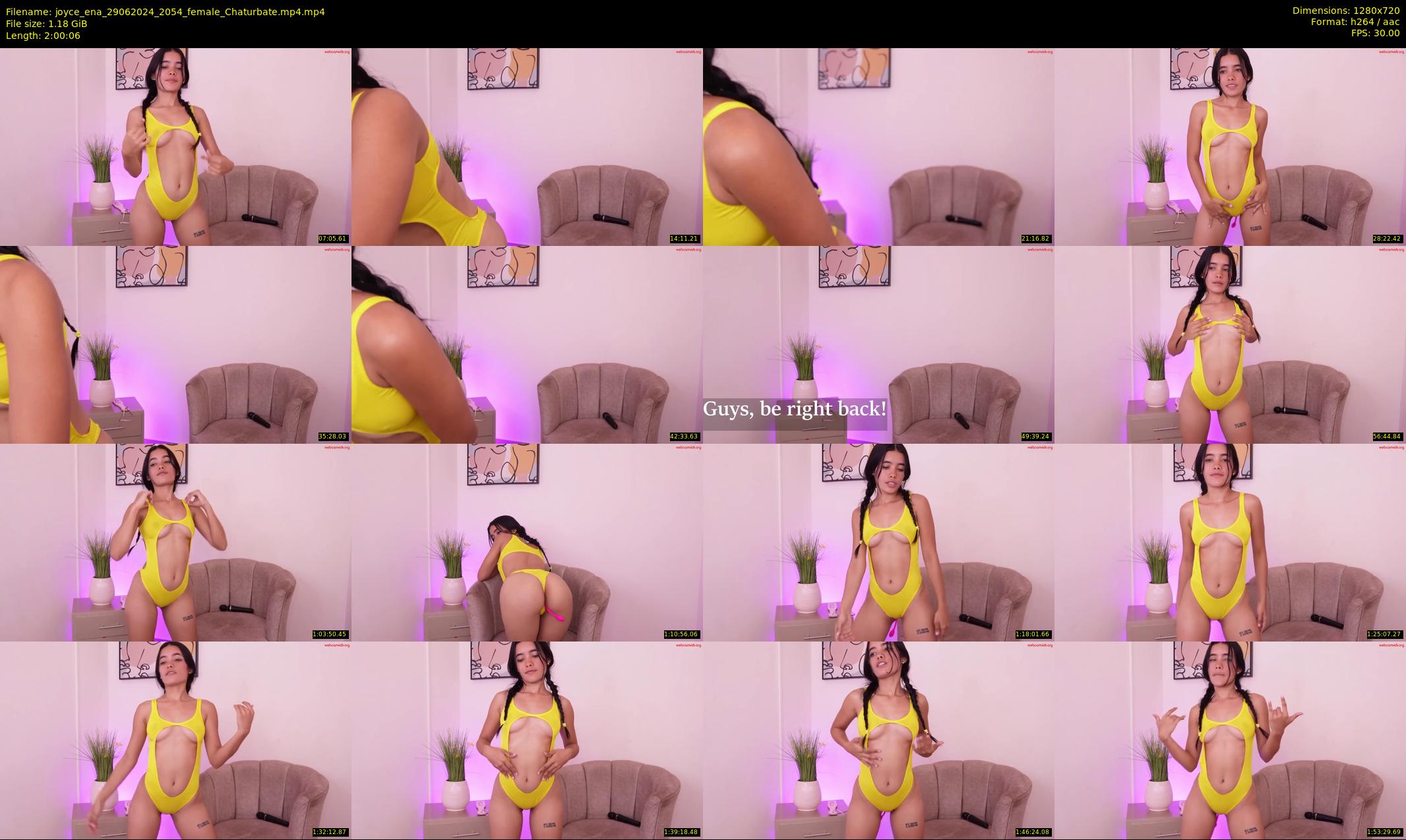 joyce_ena — 121 minute Chaturbate female cam show recording, 720p, Jun 29, 2024