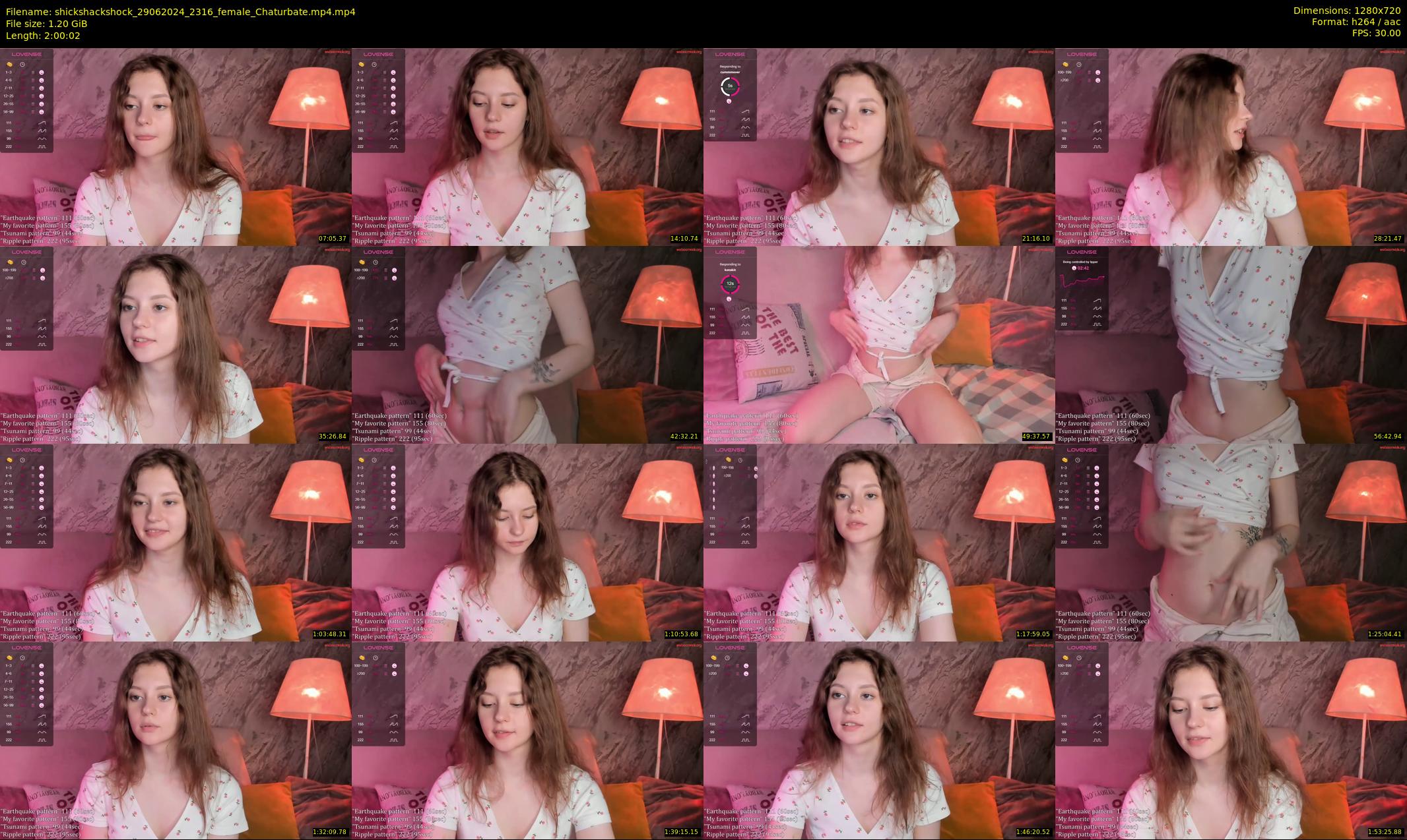 shickshackshock — 121 minute Chaturbate female cam show recording, 720p, Jun 29, 2024
