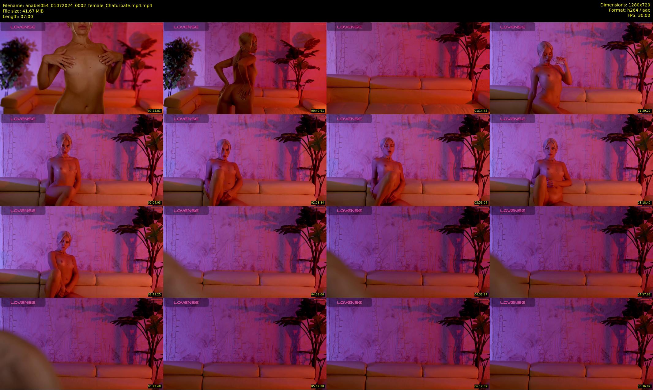 anabel054 — 7 minute Chaturbate female cam show recording, 720p, Jul 1, 2024