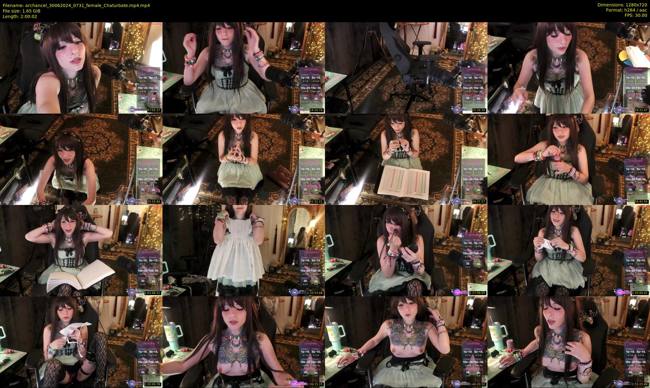 archancel — 121 minute Chaturbate female cam show recording, 720p, Jun 30, 2024