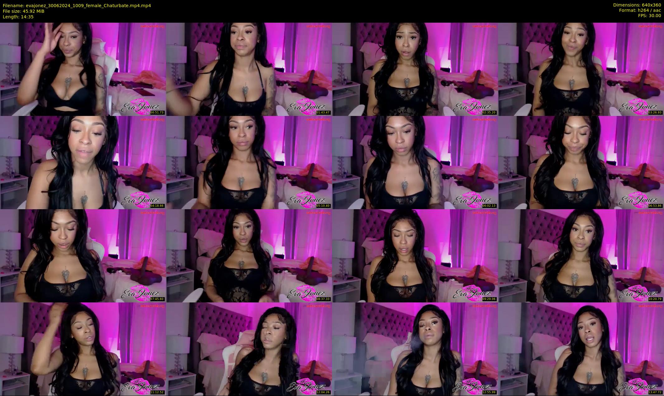 evajonez — 15 minute Chaturbate female cam show recording, 360p, Jun 30, 2024