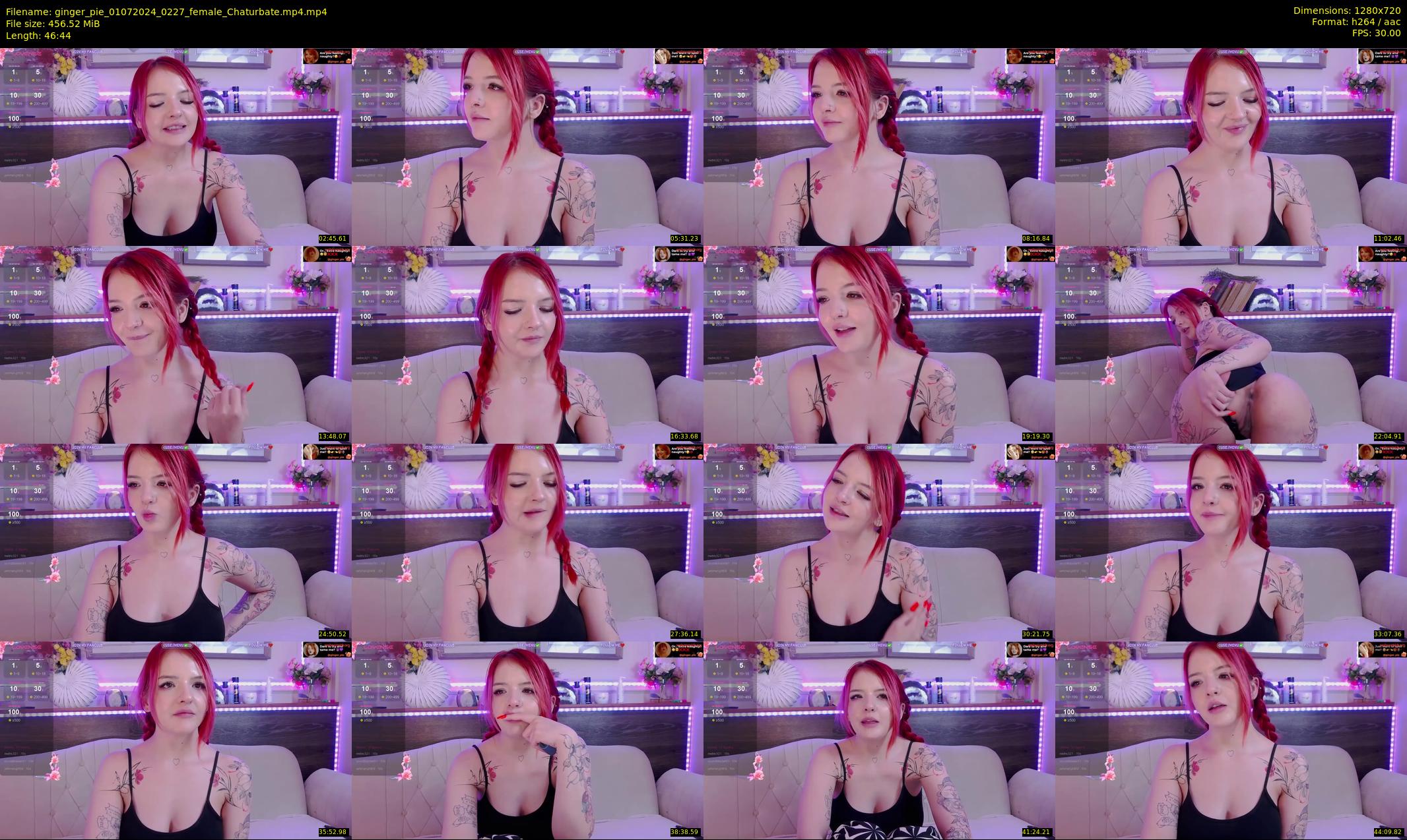 ginger_pie — 47 minute Chaturbate female cam show recording, 720p, Jul 1, 2024