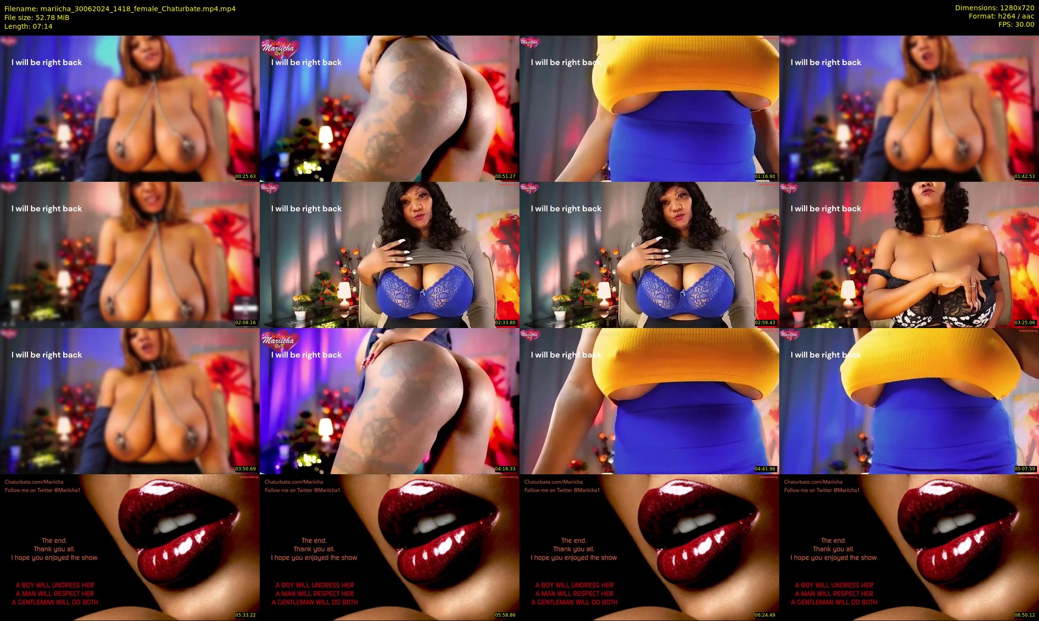 mariicha — 8 minute Chaturbate female cam show recording, 720p, Jun 30, 2024