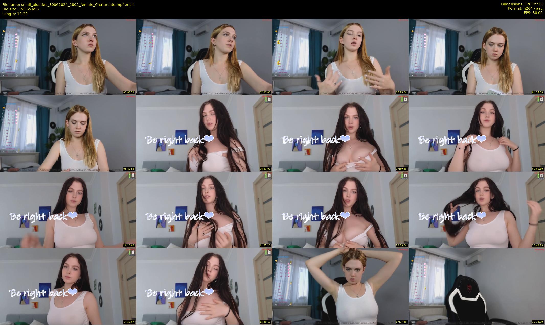 small_blondee — 20 minute Chaturbate female cam show recording, 720p, Jun 30, 2024