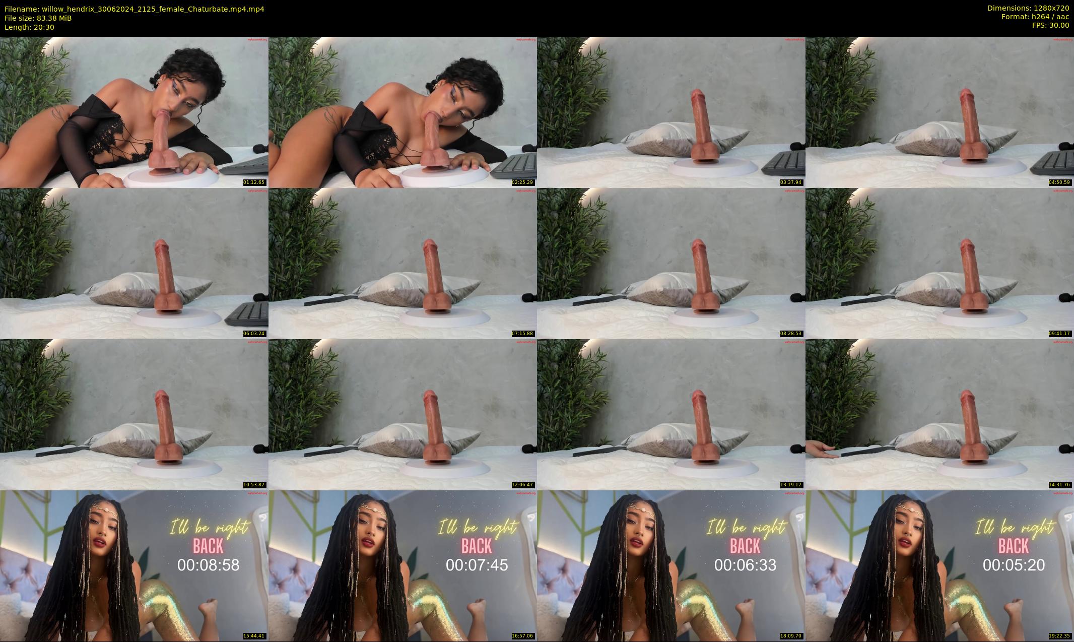 willow_hendrix — 21 minute Chaturbate female cam show recording, 720p, Jun 30, 2024