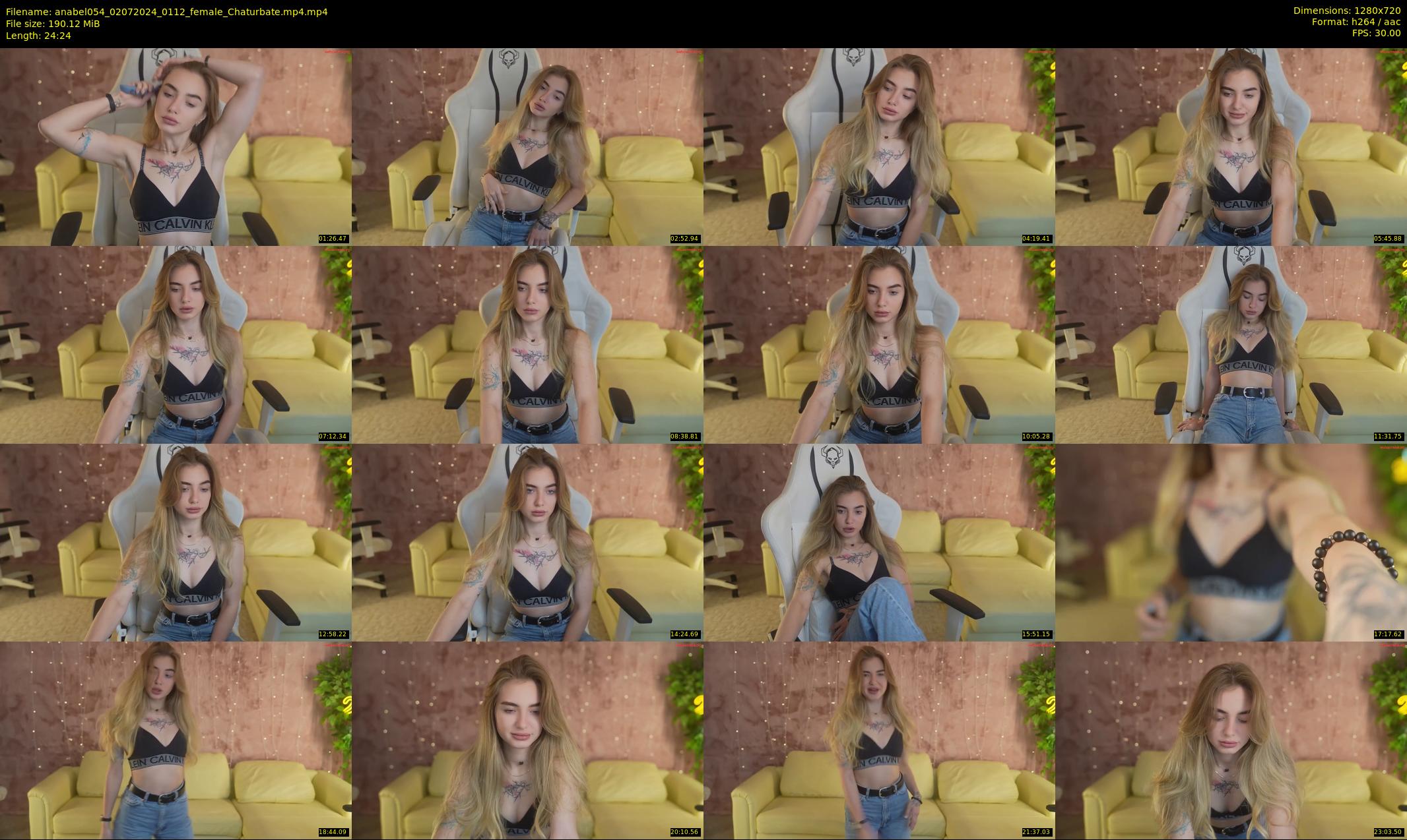 anabel054 — 25 minute Chaturbate female cam show recording, 720p, Jul 2, 2024