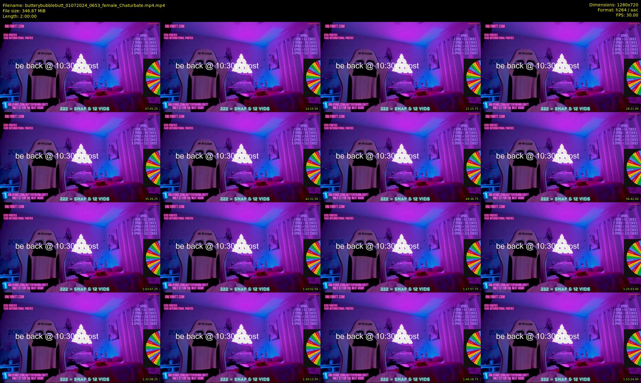 butterybubblebutt — 120 minute Chaturbate couple cam show recording, 720p, Jul 1, 2024