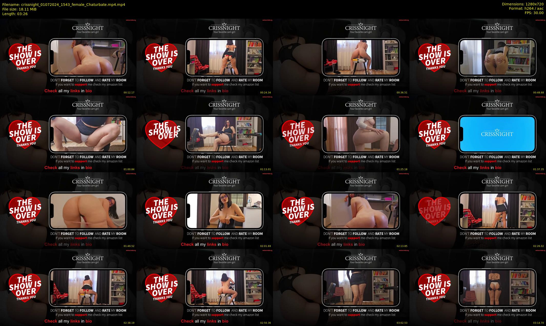 crissnight — 4 minute Chaturbate female cam show recording, 720p, Jul 1, 2024