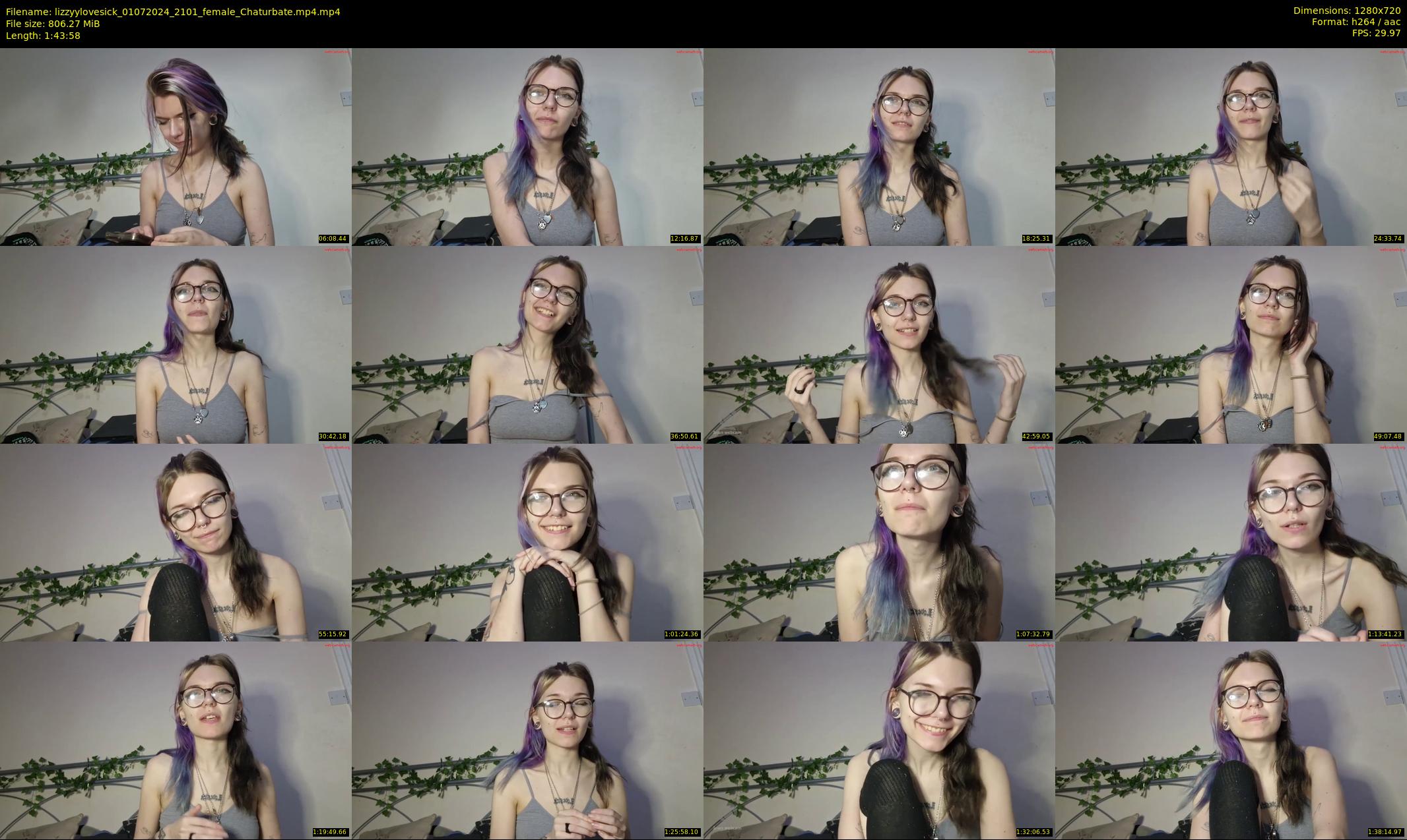 lizzyylovesick — 104 minute Chaturbate female cam show recording, 720p, Jul 1, 2024