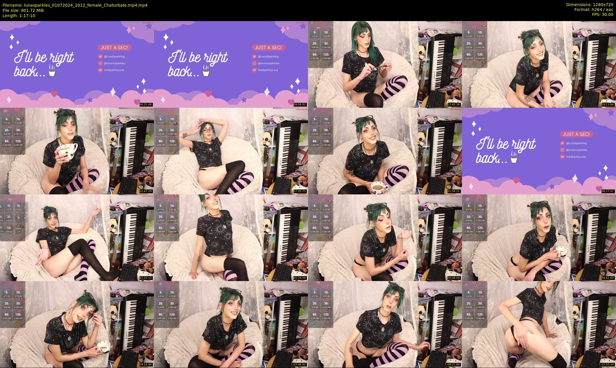 lunasparkles — 78 minute Chaturbate female cam show recording, 720p, Jul 1, 2024