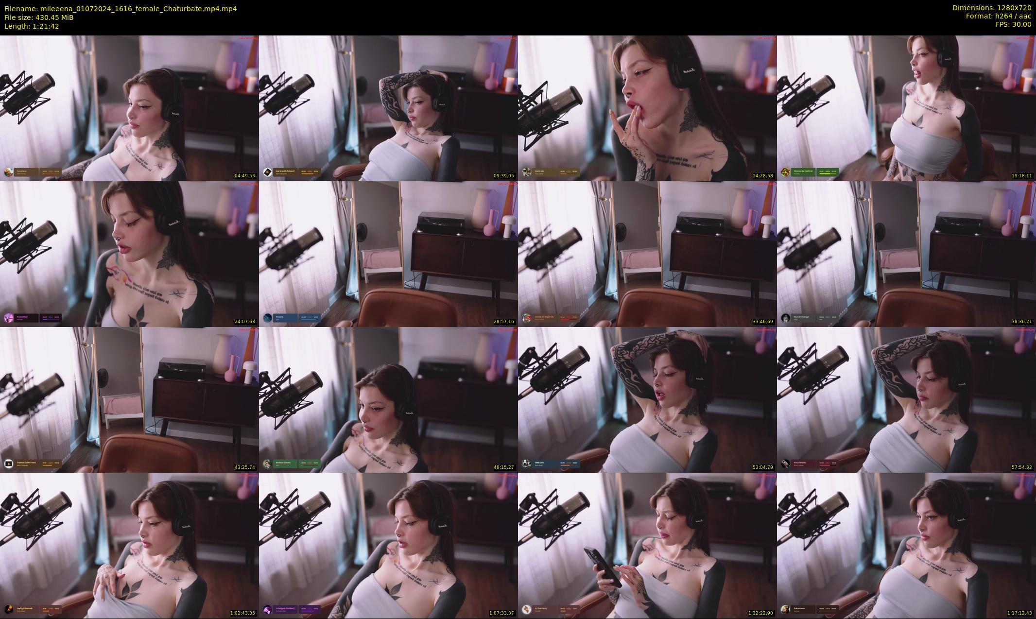 mileeena — 82 minute Chaturbate female cam show recording, 720p, Jul 1, 2024