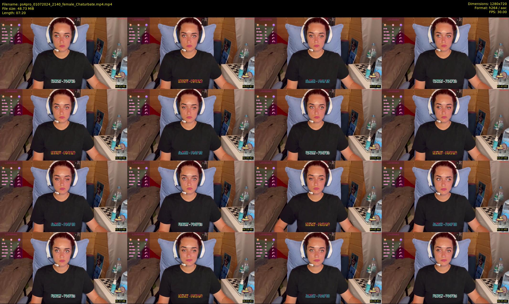 ps4pro — 8 minute Chaturbate female cam show recording, 720p, Jul 1, 2024