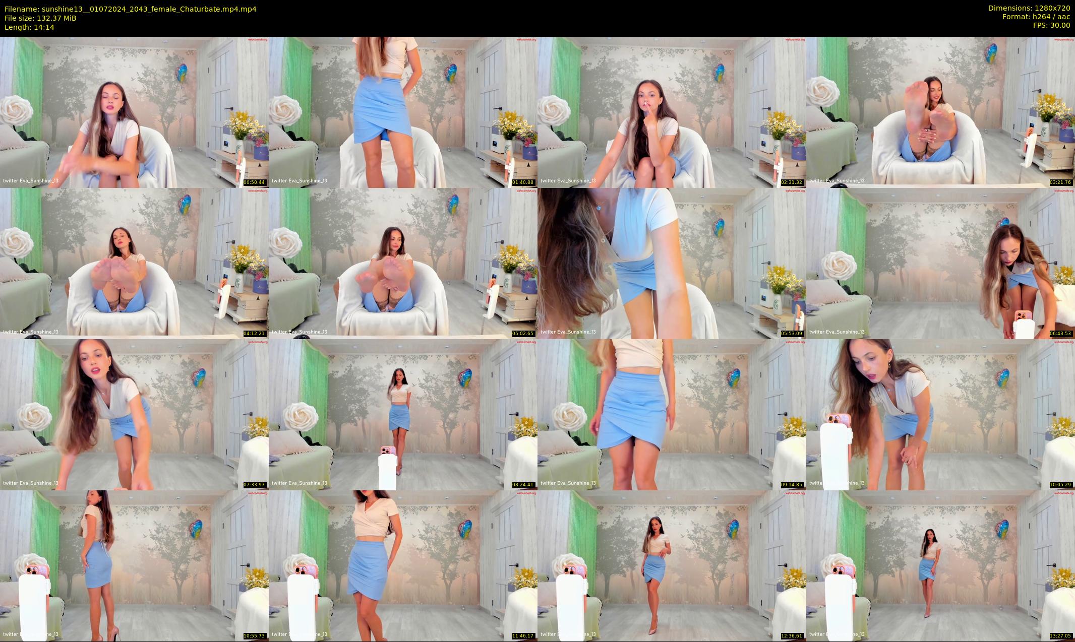 sunshine13_ — 15 minute Chaturbate female cam show recording, 720p, Jul 1, 2024