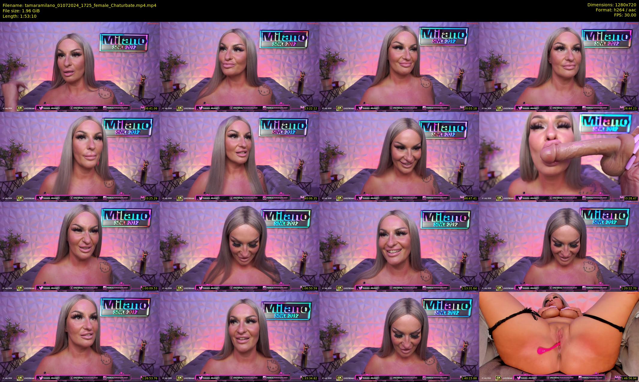 tamaramilano — 114 minute Chaturbate female cam show recording, 720p, Jul 1, 2024