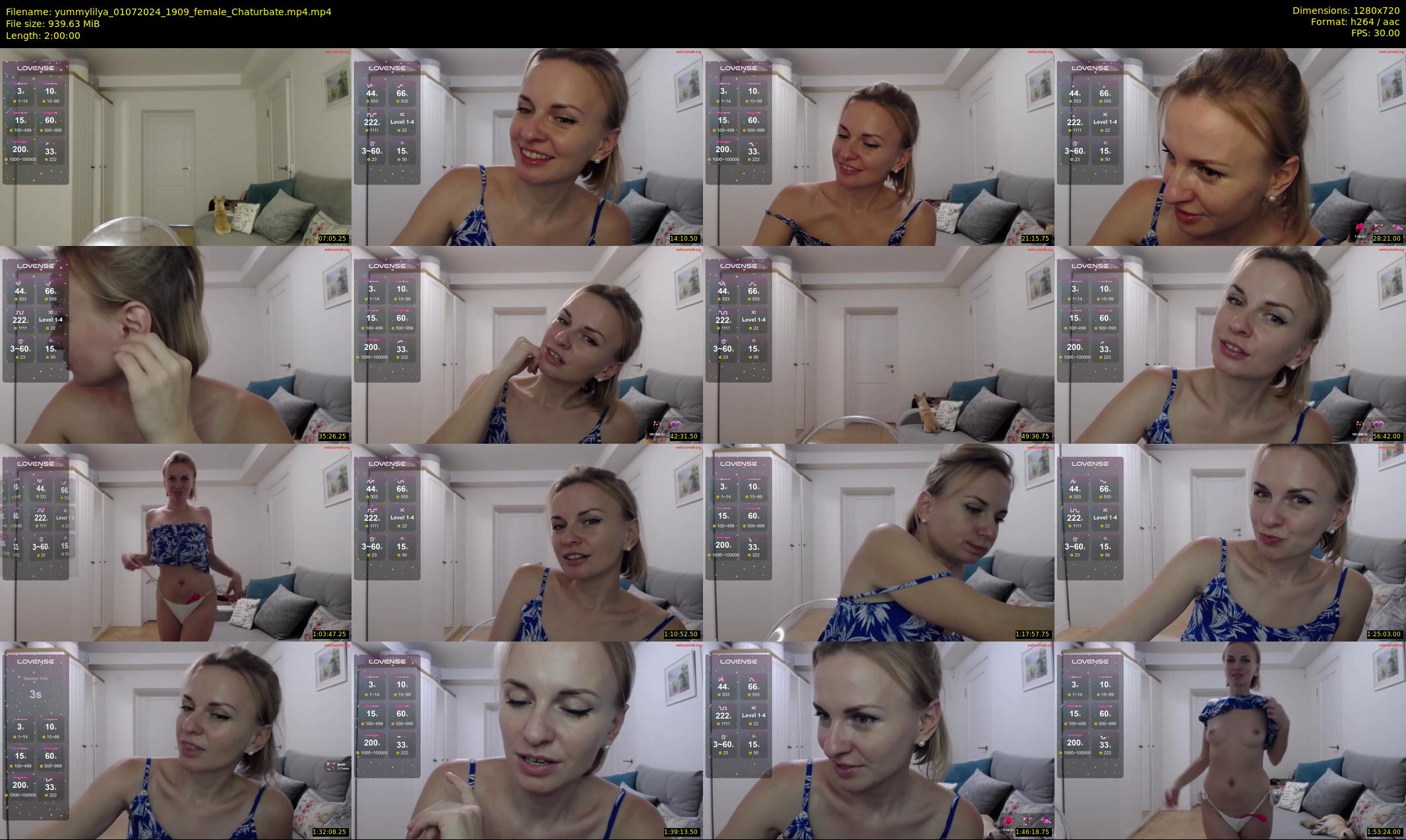 yummylilya — 120 minute Chaturbate female cam show recording, 720p, Jul 1, 2024