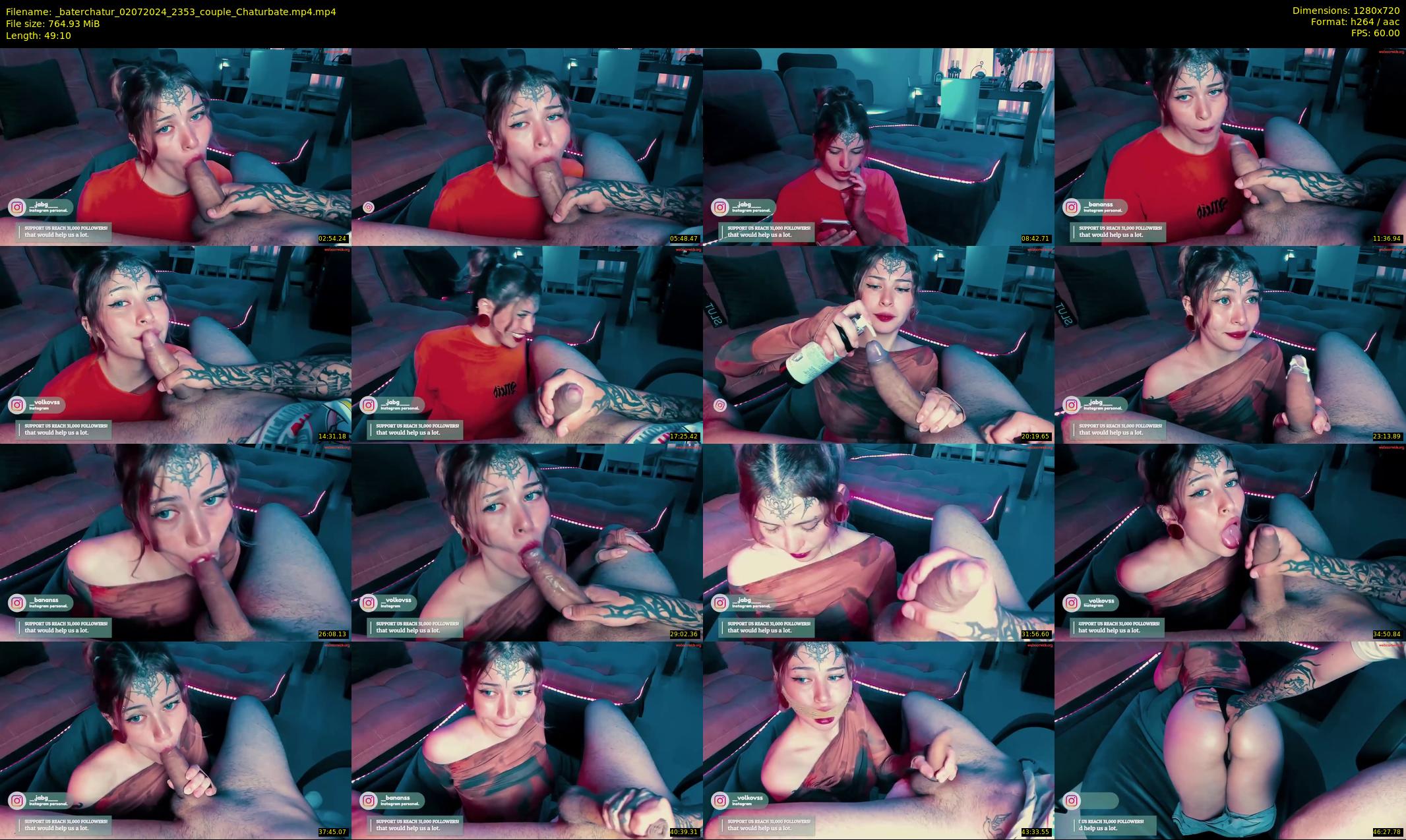 _baterchatur — 50 minute Chaturbate couple cam show recording, 720p, Jul 2, 2024