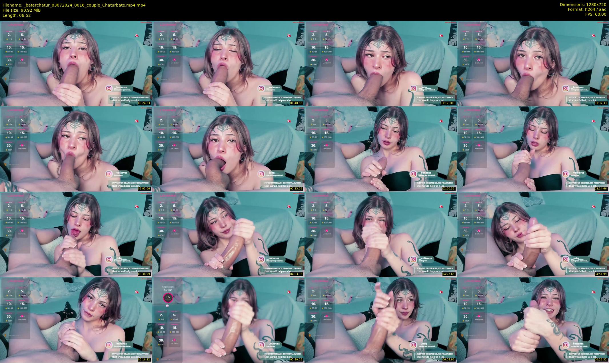 _baterchatur — 7 minute Chaturbate couple cam show recording, 720p, Jul 3, 2024