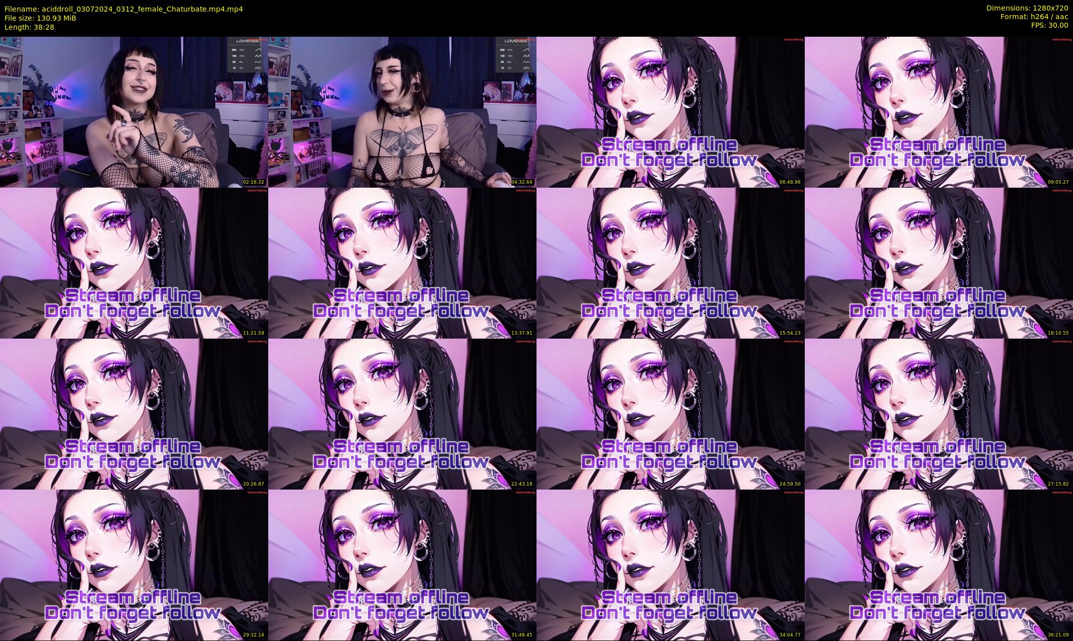 aciddroll — 39 minute Chaturbate female cam show recording, 720p, Jul 3, 2024