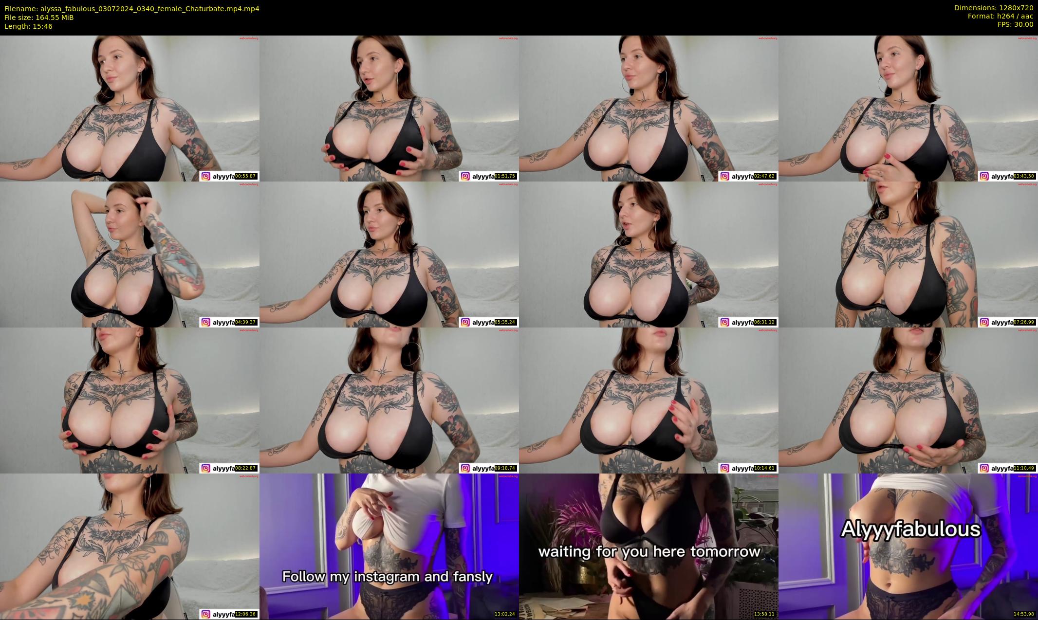 alyssa_fabulous — 16 minute Chaturbate female cam show recording, 720p, Jul 3, 2024