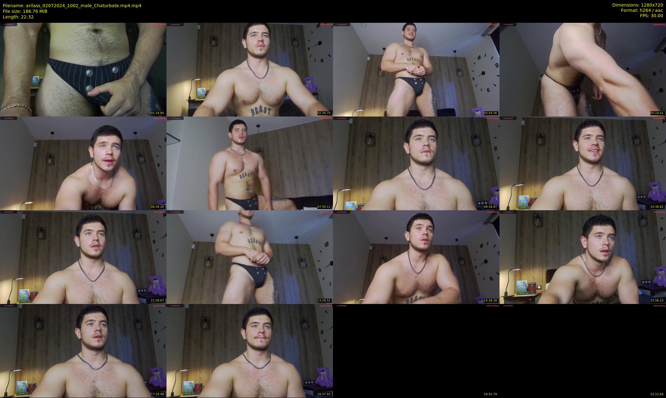 arilass — 23 minute Chaturbate male cam show recording, 720p, Jul 2, 2024