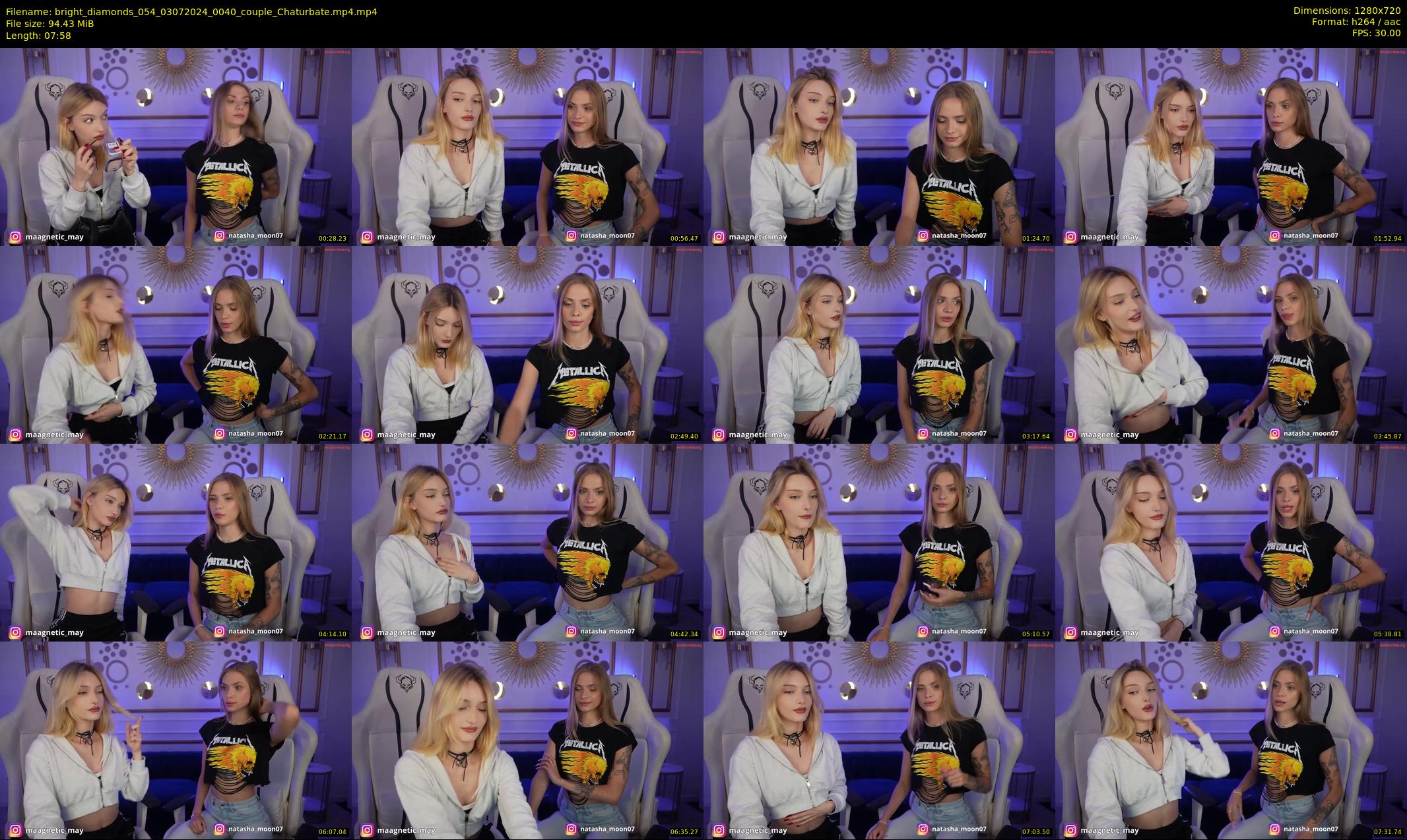bright_diamonds_054 — 8 minute Chaturbate couple cam show recording, 720p, Jul 3, 2024