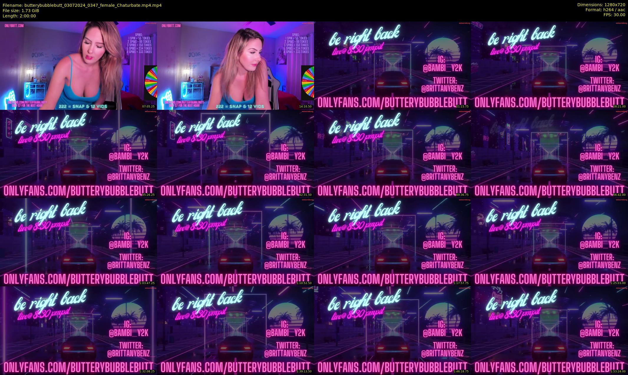 butterybubblebutt — 120 minute Chaturbate couple cam show recording, 720p, Jul 3, 2024