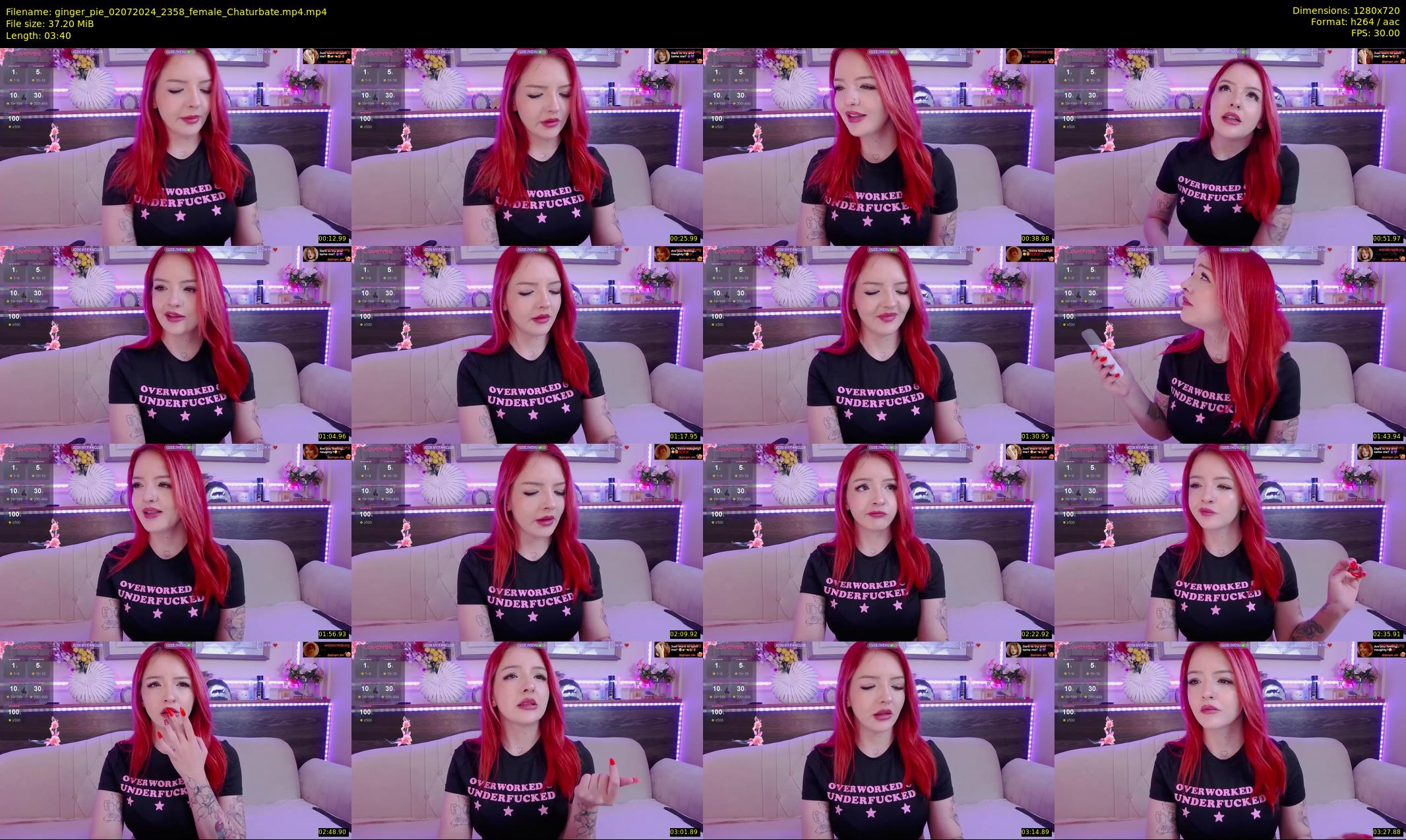 ginger_pie — 4 minute Chaturbate female cam show recording, 720p, Jul 2, 2024