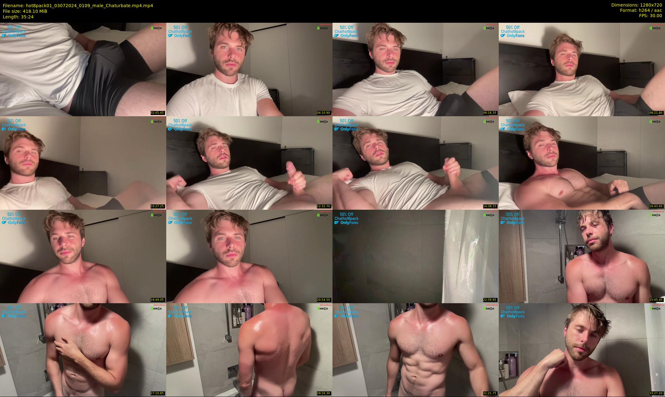 hot8pack01 — 36 minute Chaturbate male cam show recording, 720p, Jul 3, 2024