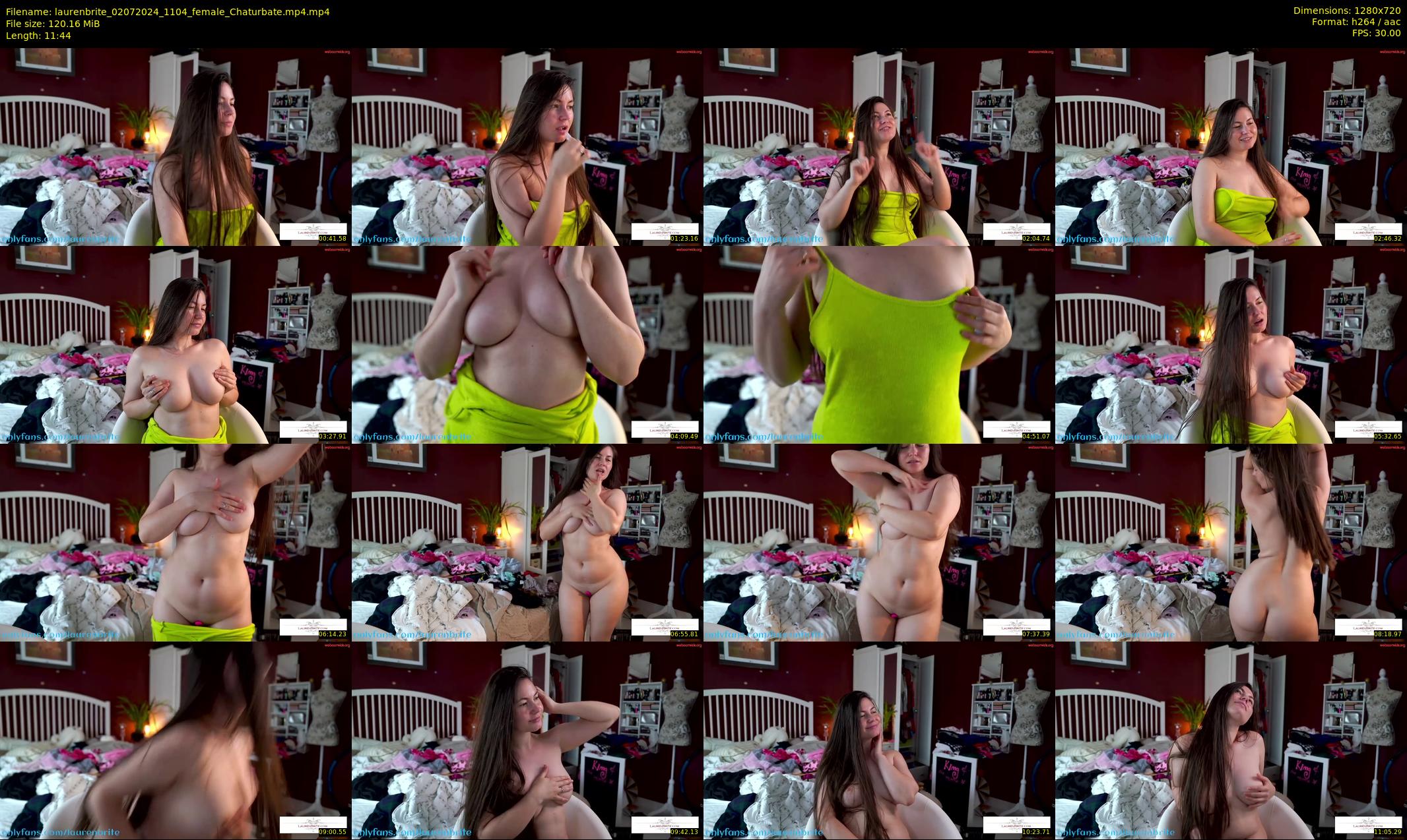 laurenbrite — 12 minute Chaturbate female cam show recording, 720p, Jul 2, 2024