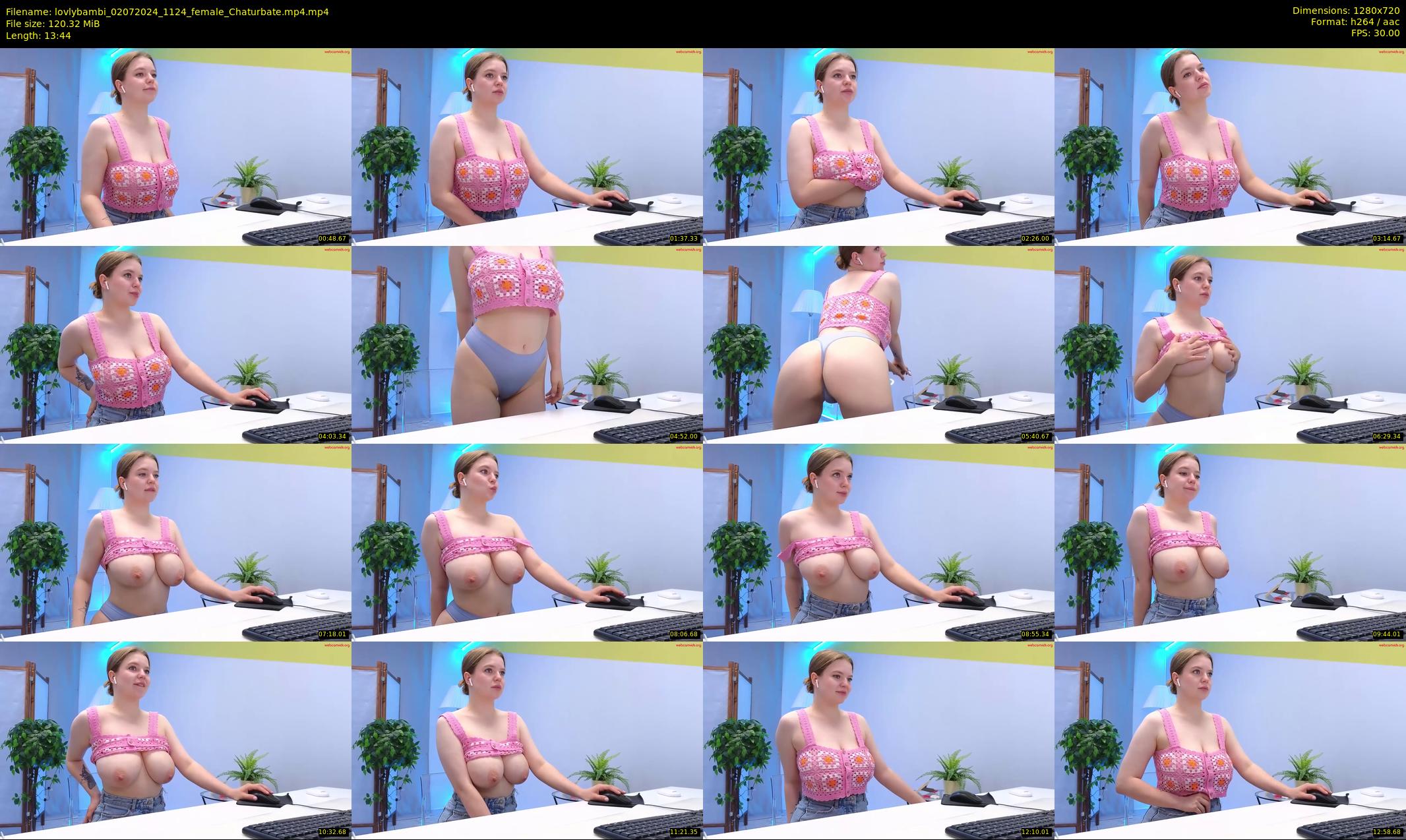 lovlybambi — 14 minute Chaturbate female cam show recording, 720p, Jul 2, 2024