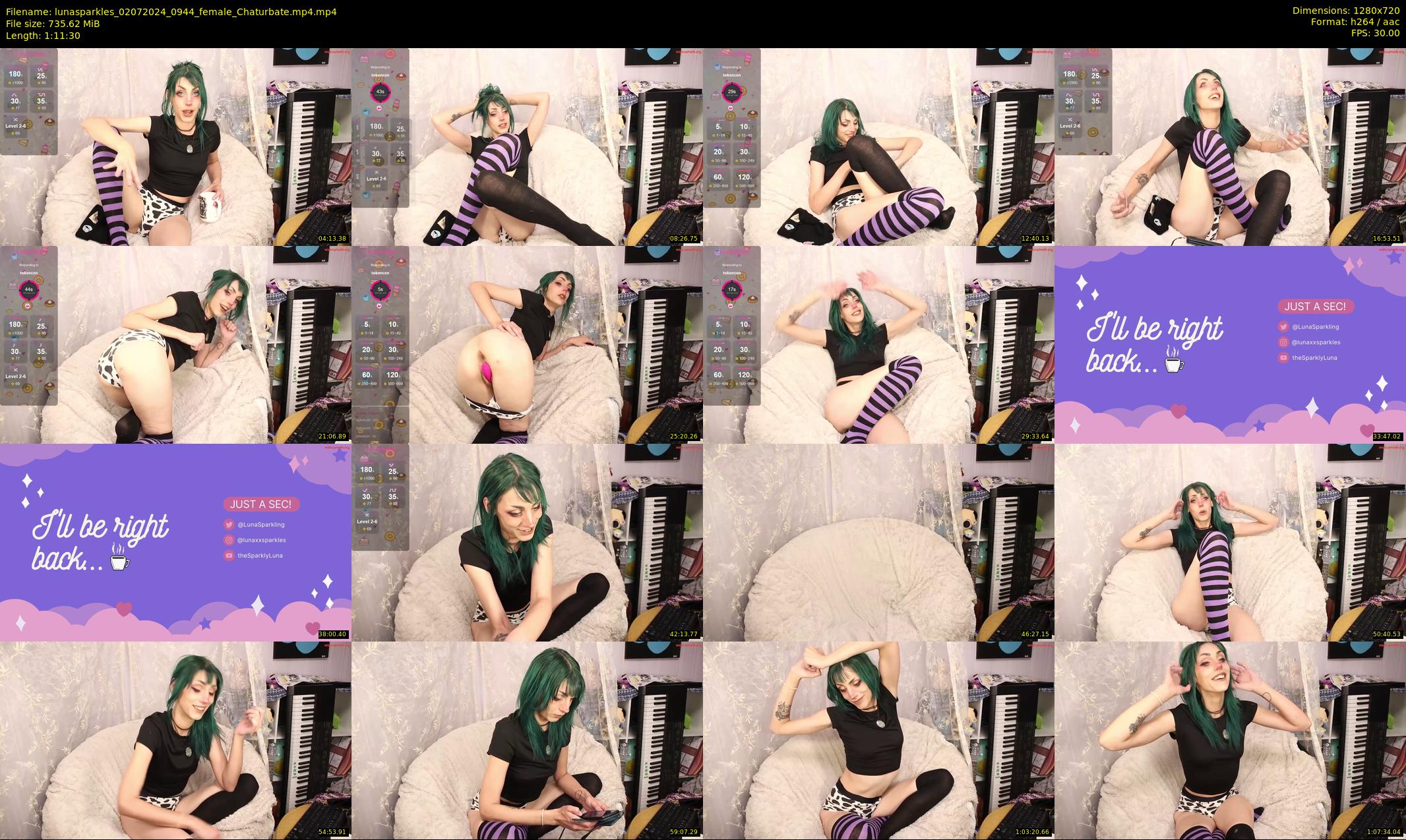 lunasparkles — 72 minute Chaturbate female cam show recording, 720p, Jul 2, 2024