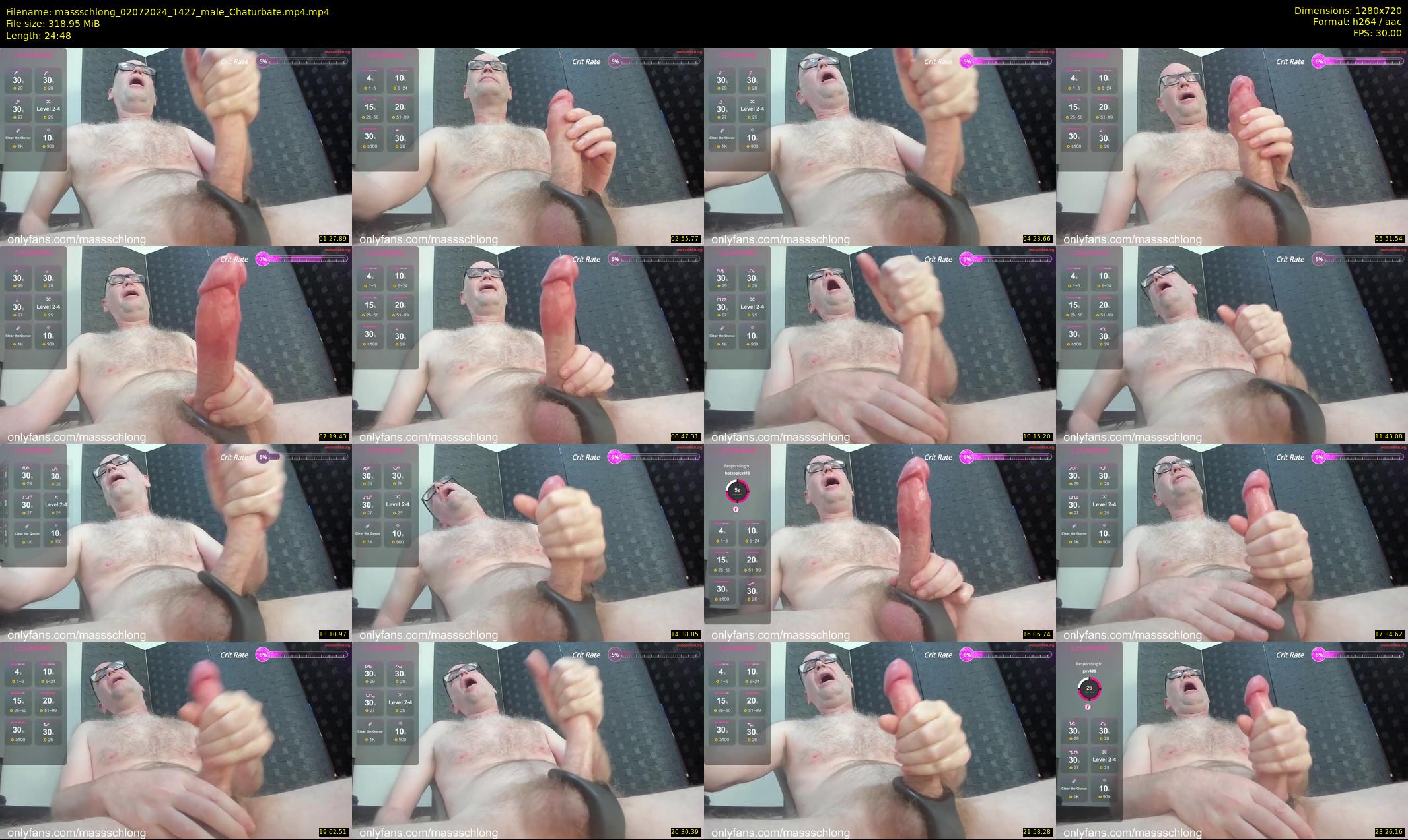 massschlong — 25 minute Chaturbate male cam show recording, 720p, Jul 2, 2024