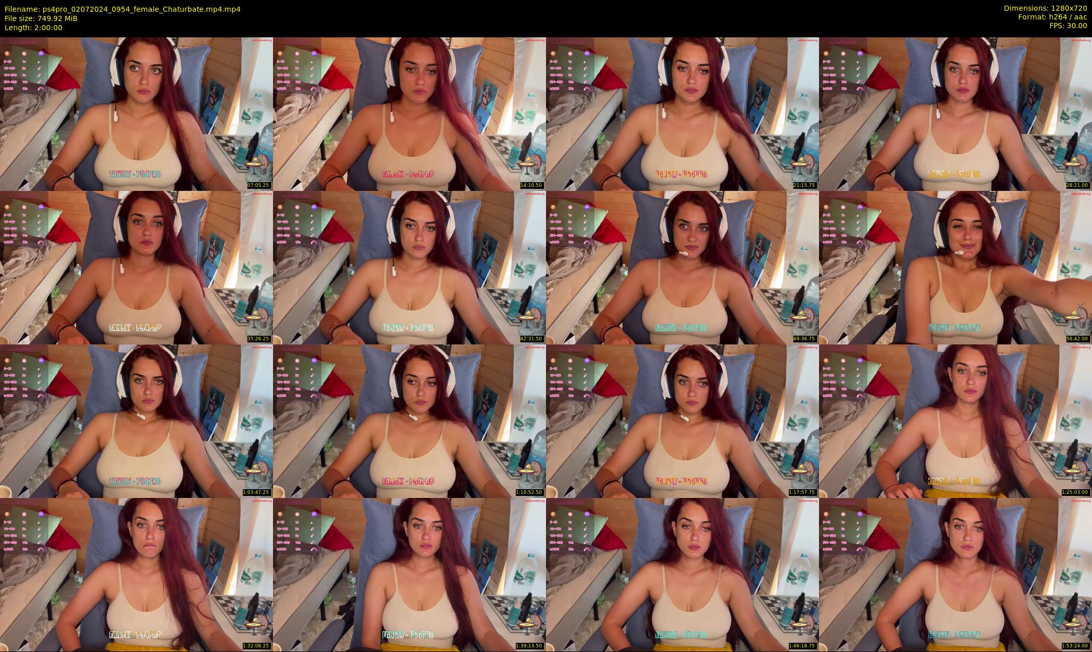 ps4pro — 120 minute Chaturbate female cam show recording, 720p, Jul 2, 2024