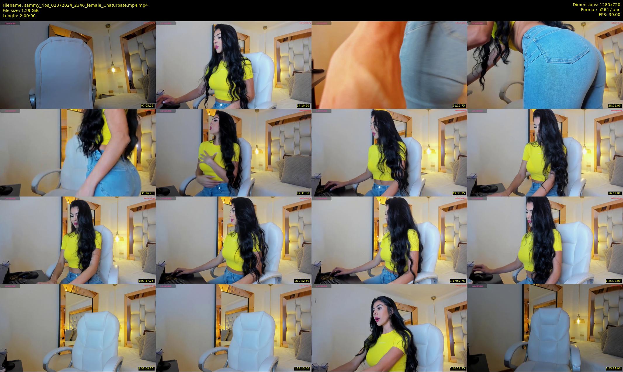 sammy_rios — 120 minute Chaturbate female cam show recording, 720p, Jul 2, 2024