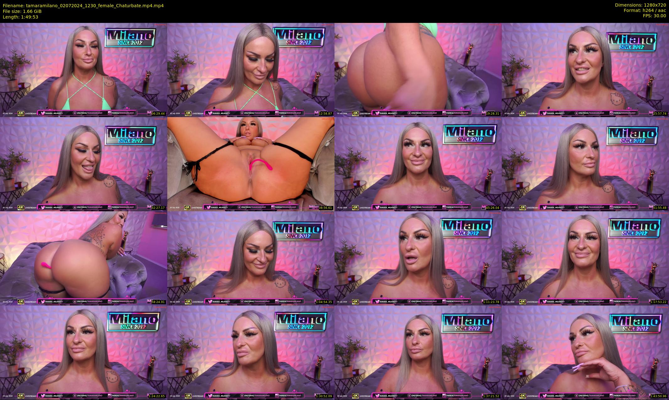 tamaramilano — 110 minute Chaturbate female cam show recording, 720p, Jul 2, 2024