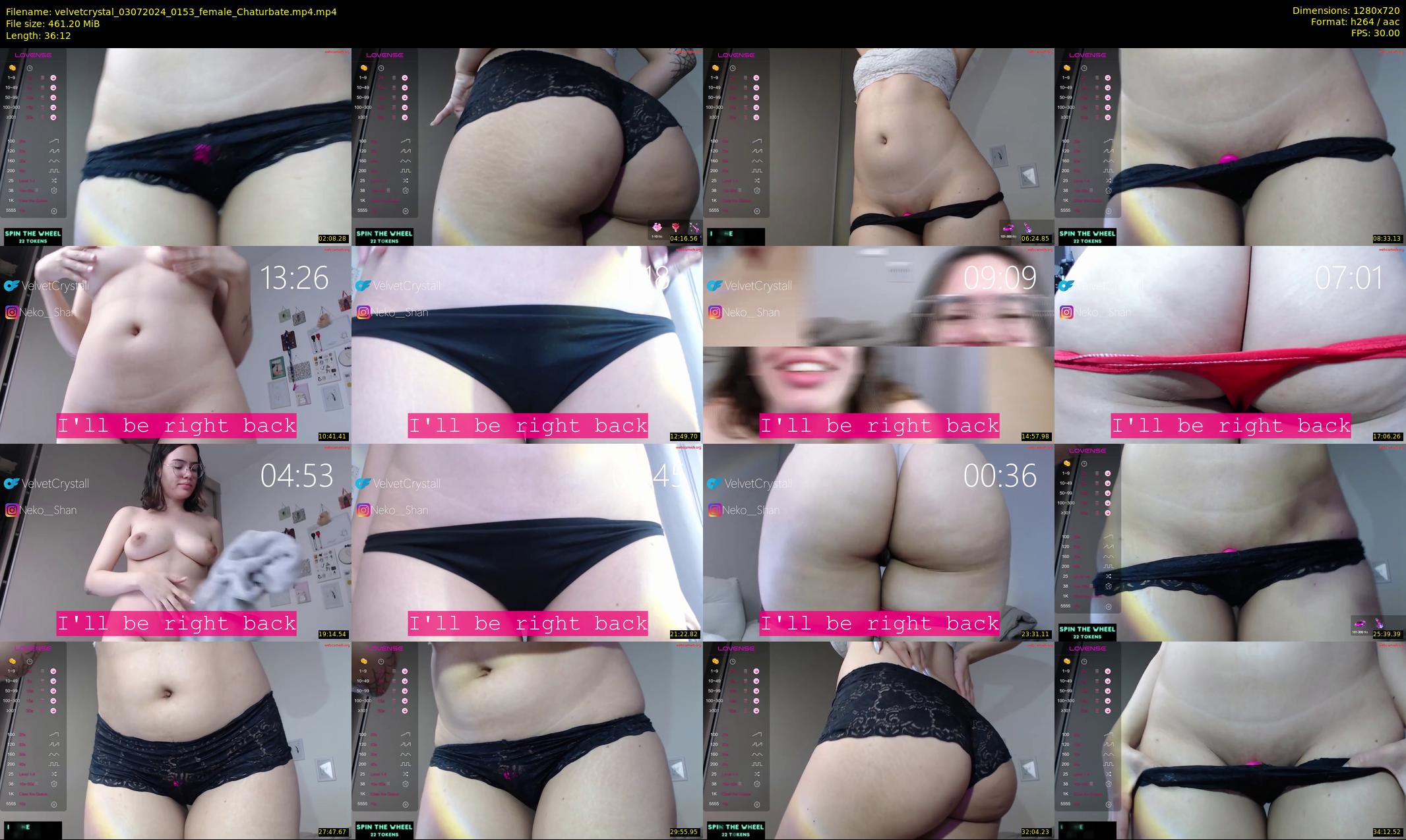 velvetcrystal — 37 minute Chaturbate female cam show recording, 720p, Jul 3, 2024