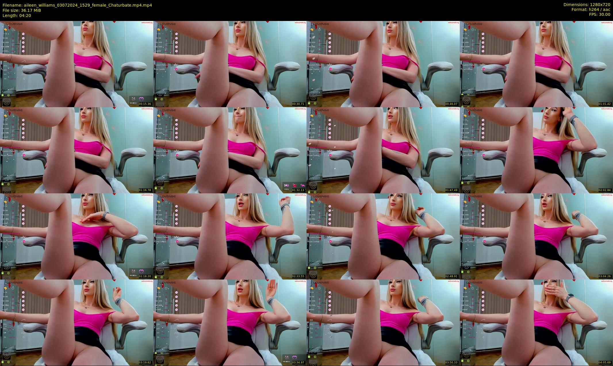 aileen_williams — 5 minute Chaturbate female cam show recording, 720p, Jul 3, 2024