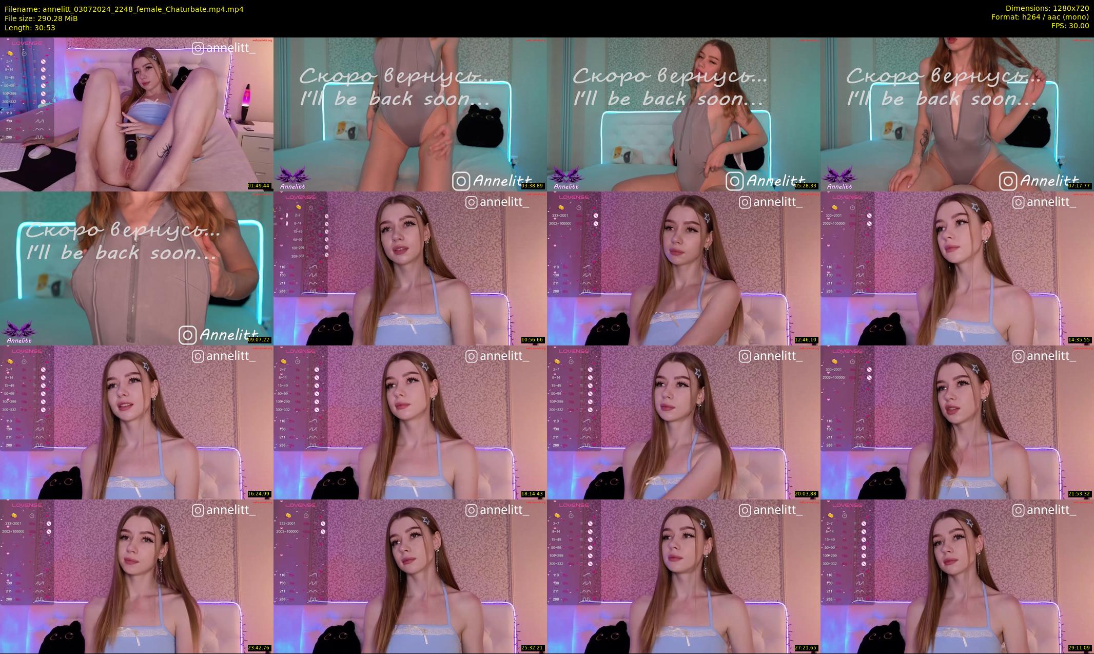 annelitt — 31 minute Chaturbate female cam show recording, 720p, Jul 3, 2024