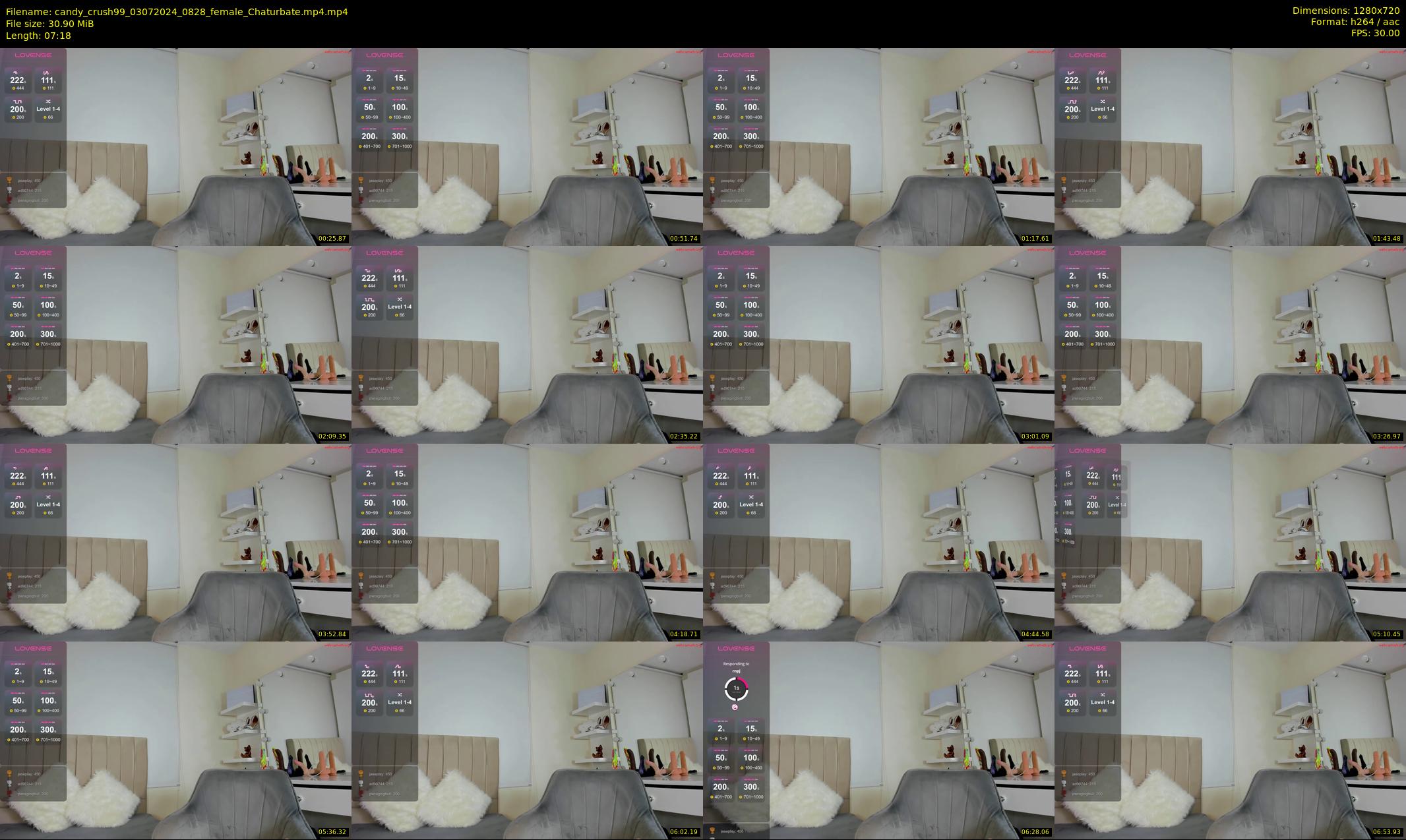 candy_crush99 — 8 minute Chaturbate female cam show recording, 720p, Jul 3, 2024