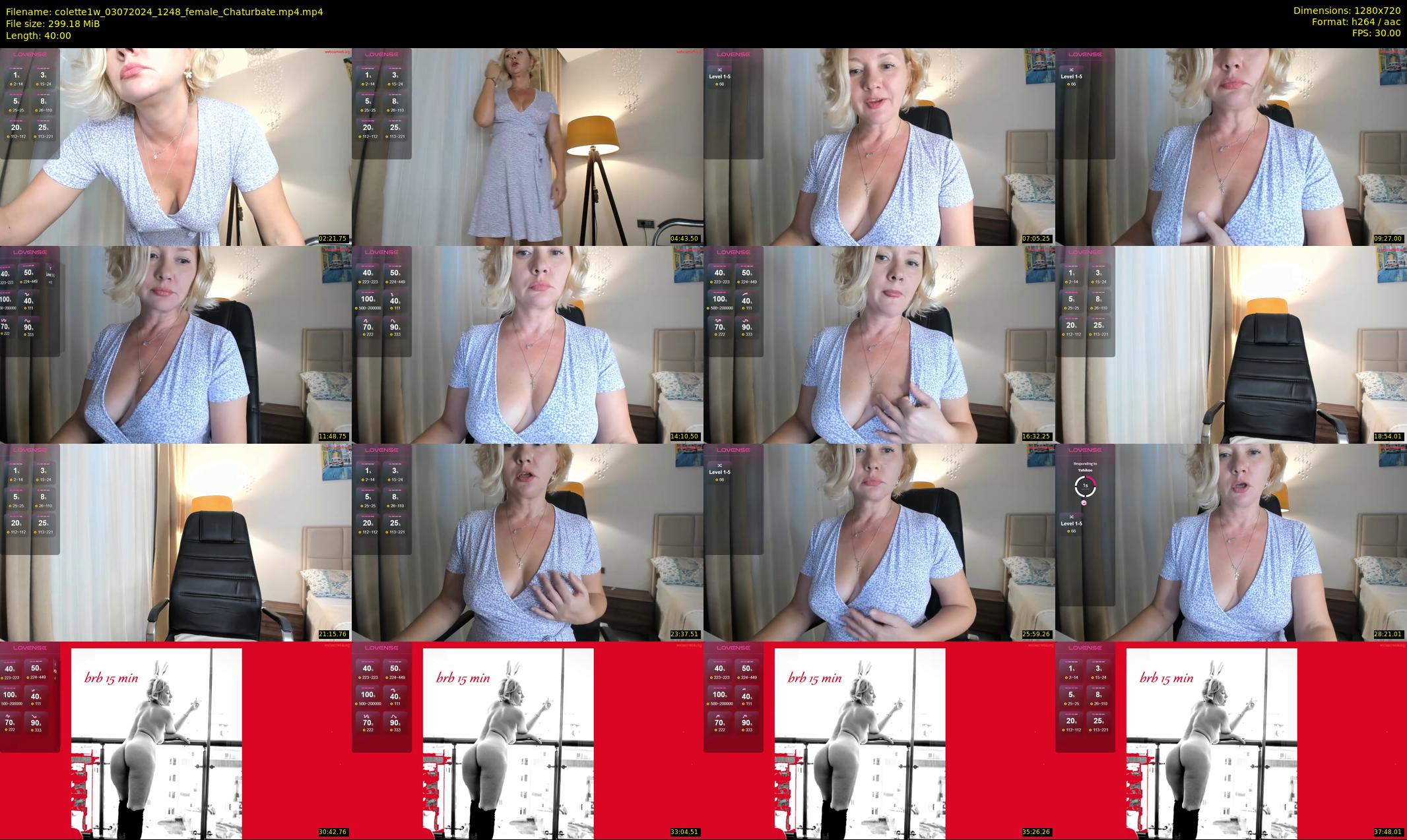 colette1w — 40 minute Chaturbate female cam show recording, 720p, Jul 3, 2024